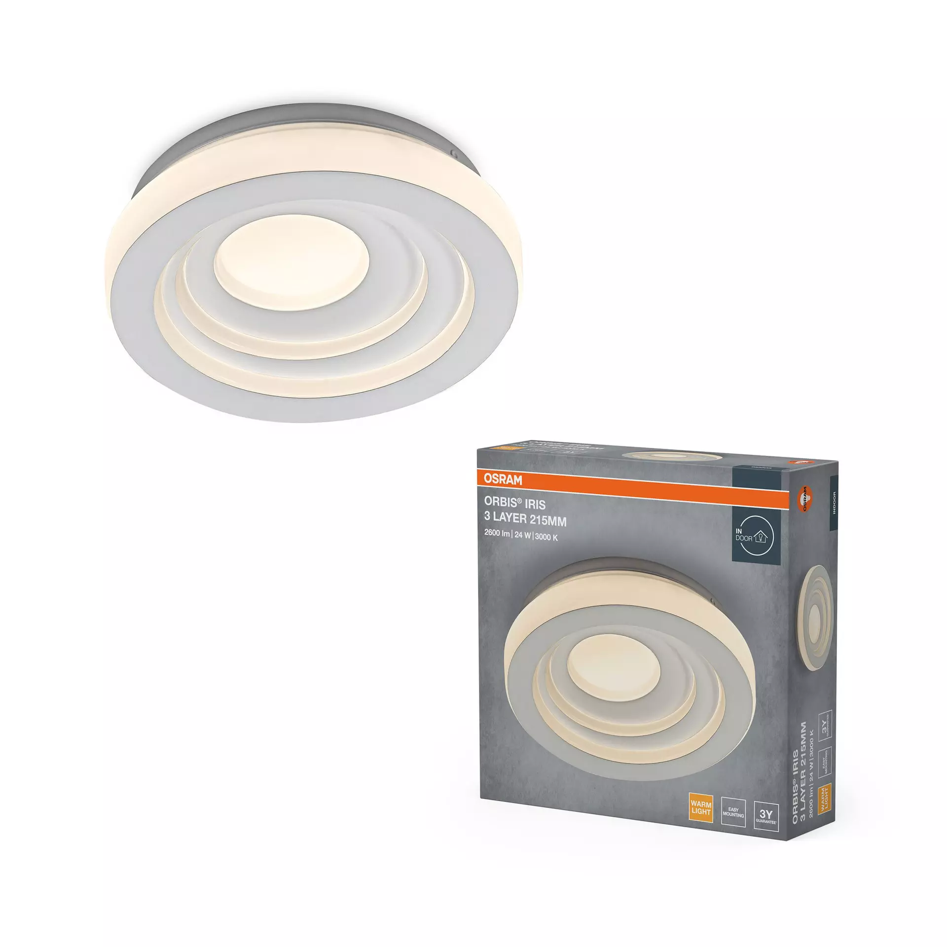 Deckenleuchte Orbis Essential 3Layer OSRAM Metall 