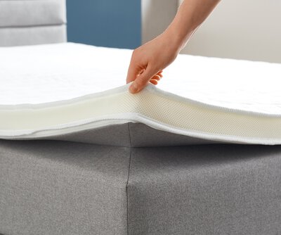 2. Bild von Boxspringbett ca. 211 x 110 x 140 cm Sun Garden grau