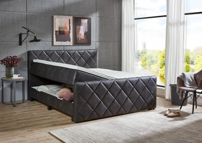 4. Bild von Boxspringbett ca. 222 x 112 x 200 cm Sun Garden grau