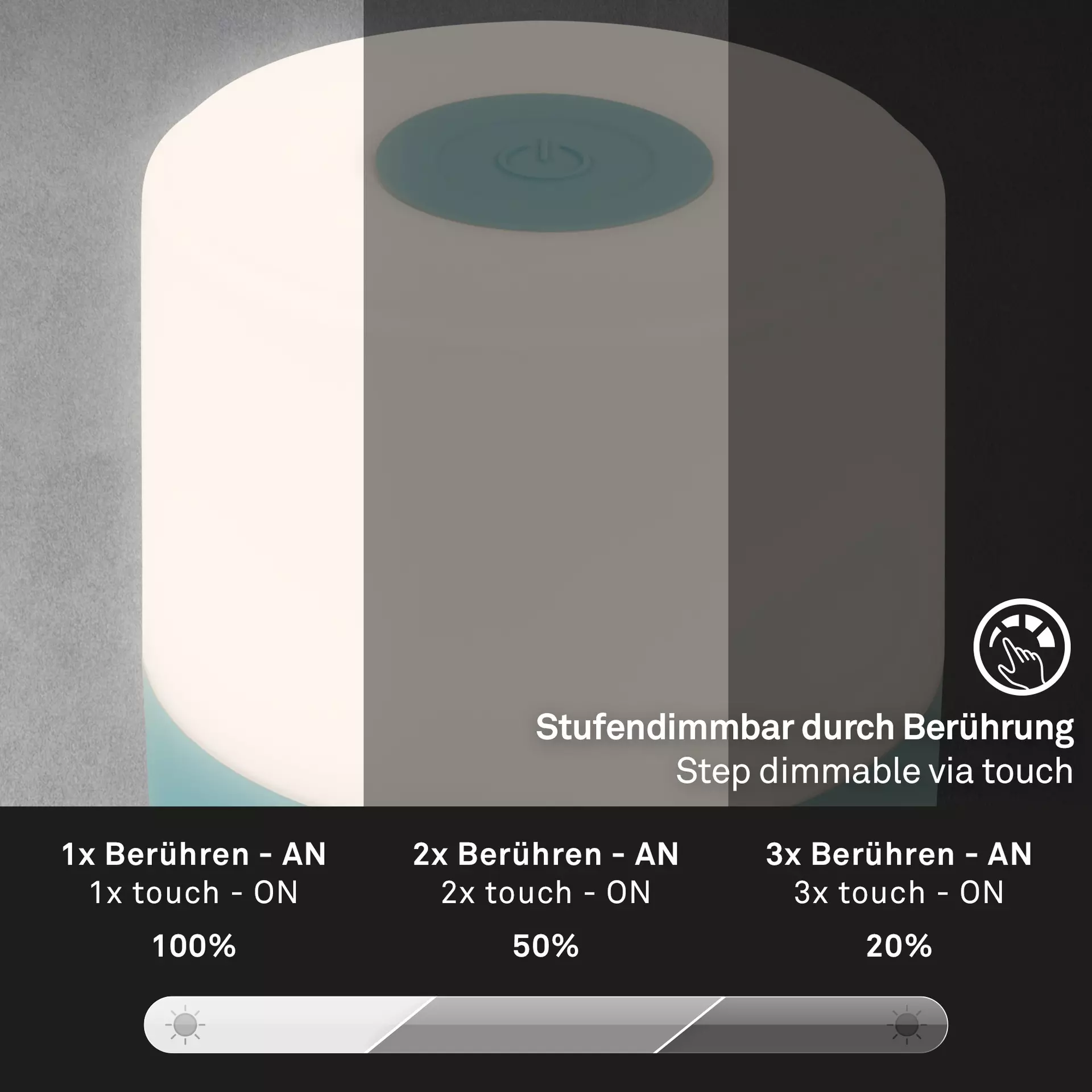 Tischleuchte SMAL Briloner Kunststoff 7 x 7 x 7 cm