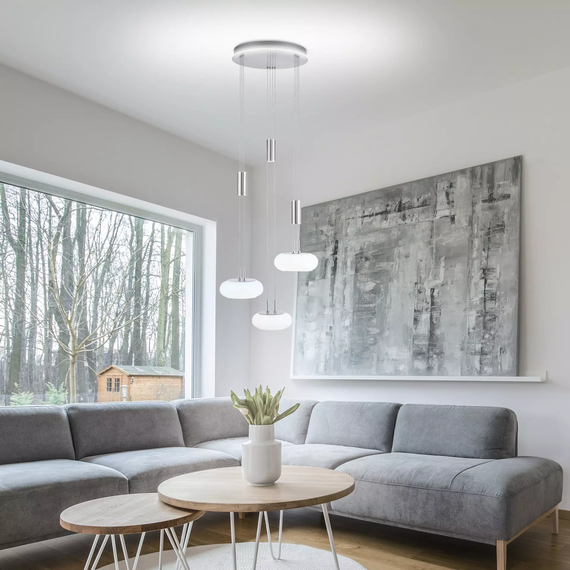 Pendelleuchte Q-ETIENNE Paul Neuhaus Metall 44 x 120 x 40 cm