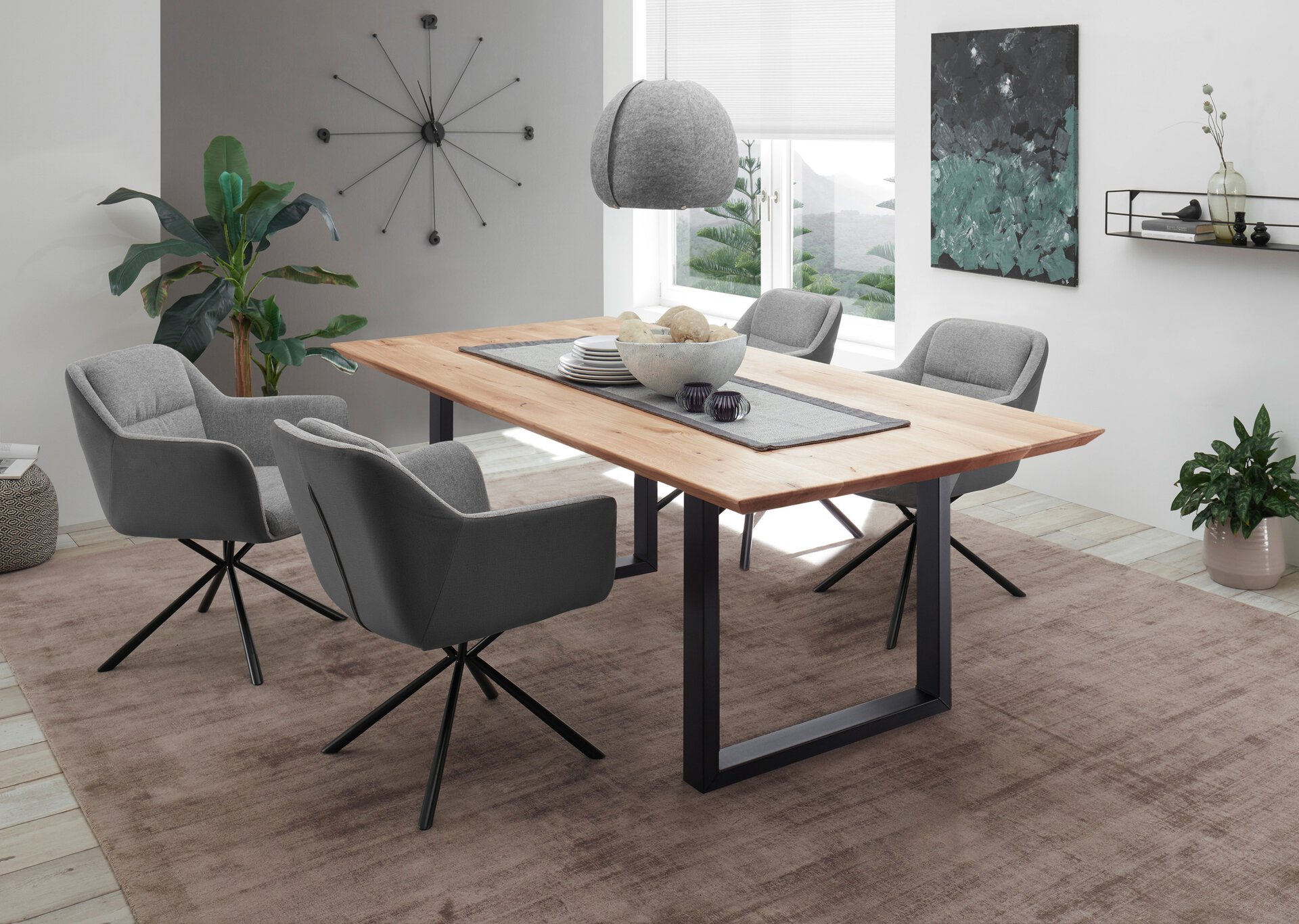 Esstisch BENNETT Dinett Holzwerkstoff mehrfarbig ca. 200x74x100 cm