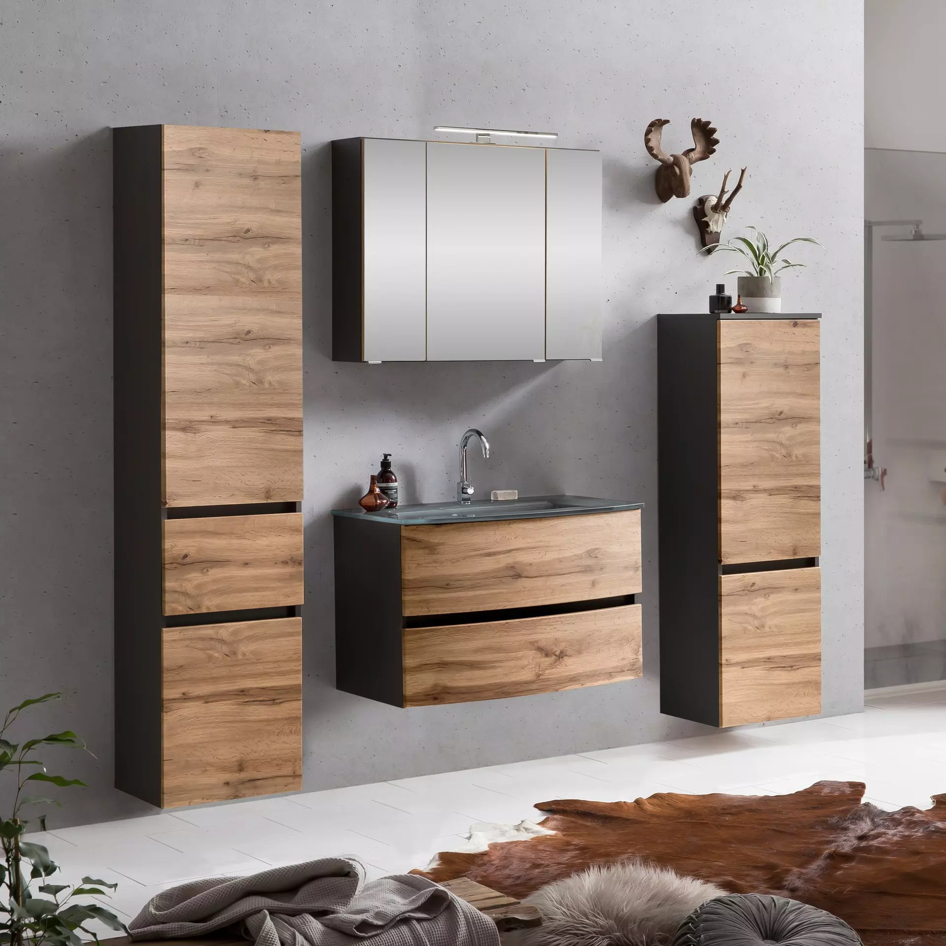 Badmöbelset Kopenhagen Coco Badwelten Holzwerkstoff 49 x 53 x 80 cm
