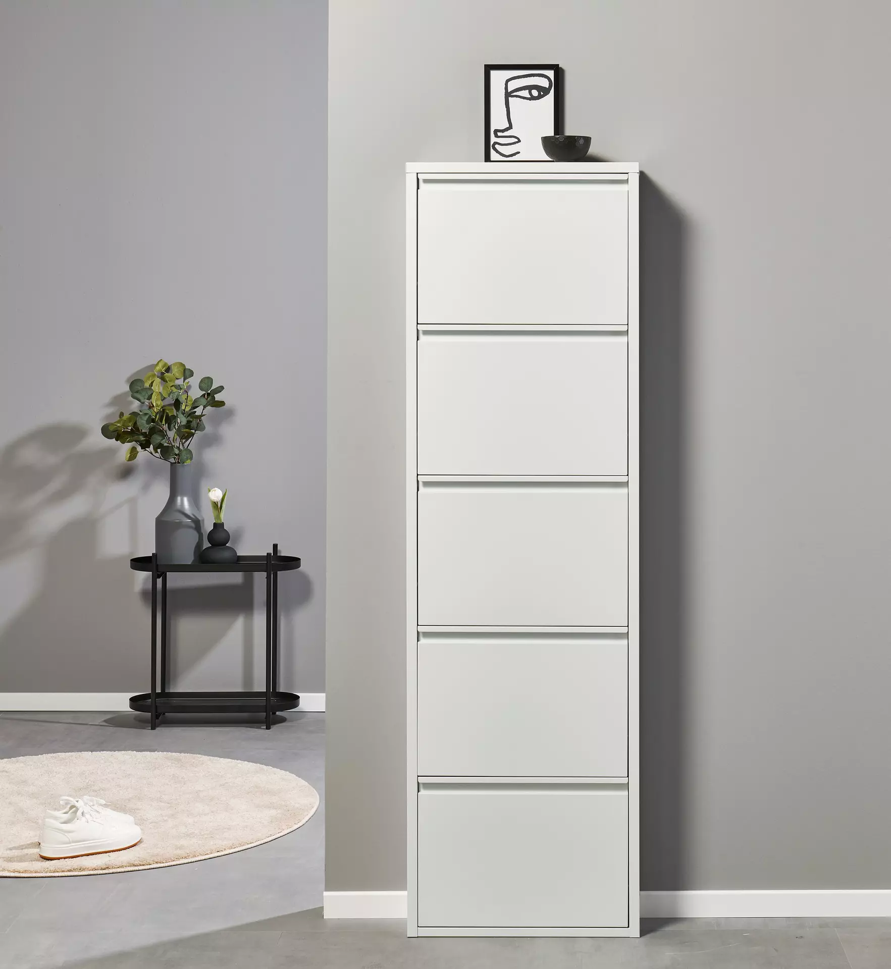 Schuhschrank BERT inDoor Metall 16 x 170 x 51 cm