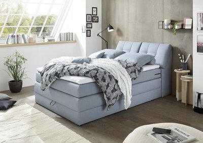 Bild von Boxspringbett ca. 235 x 105 x 141 cm MR Set-One Blau