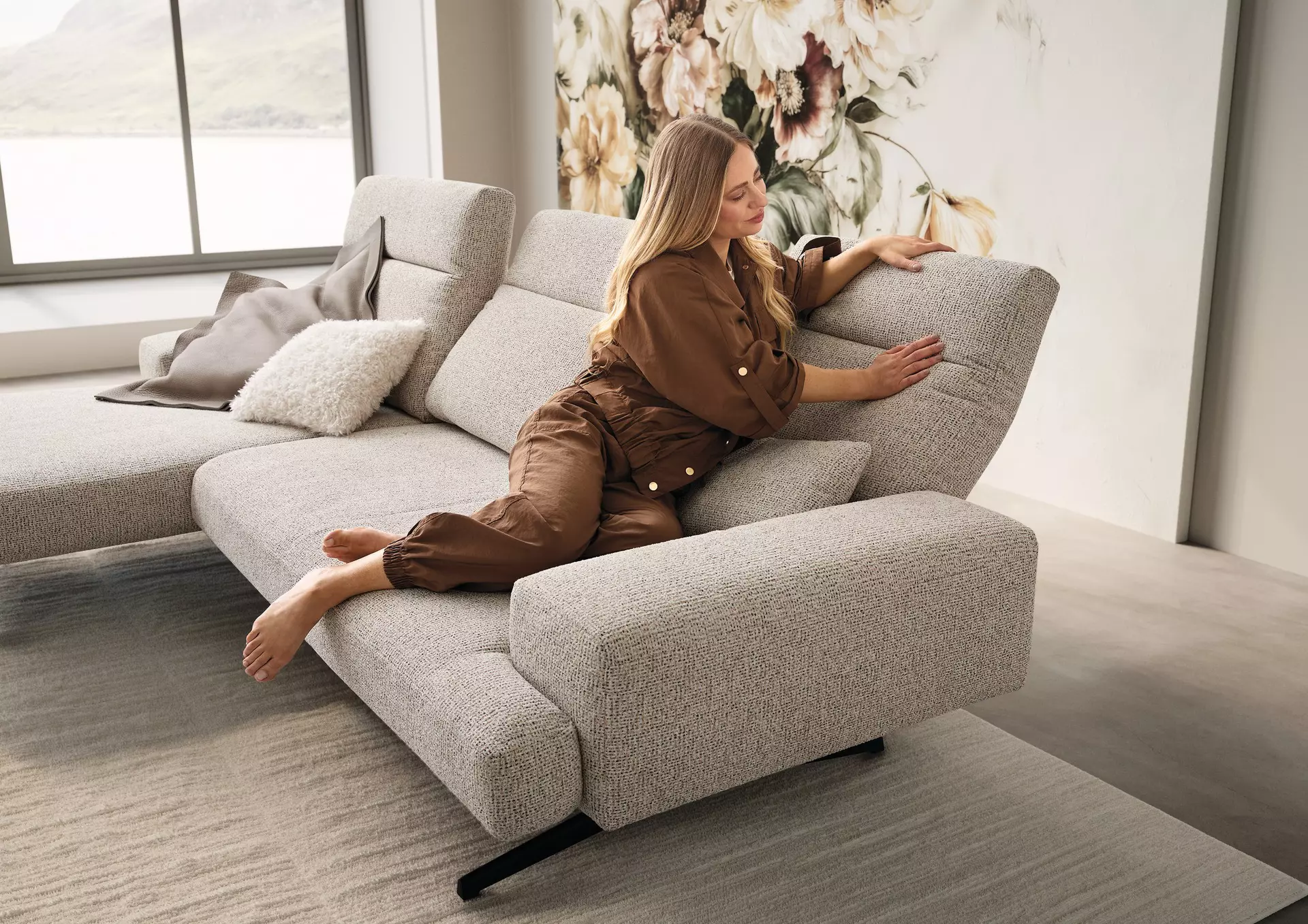 Polstergarnitur CLAYTON Koinor Textil 161 x 70 x 271 cm