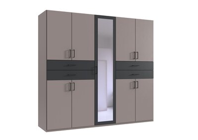 Bild von Drehtürenschrank ca. 225 x 208 x 58 cm Wimex Wohnbedarf grau