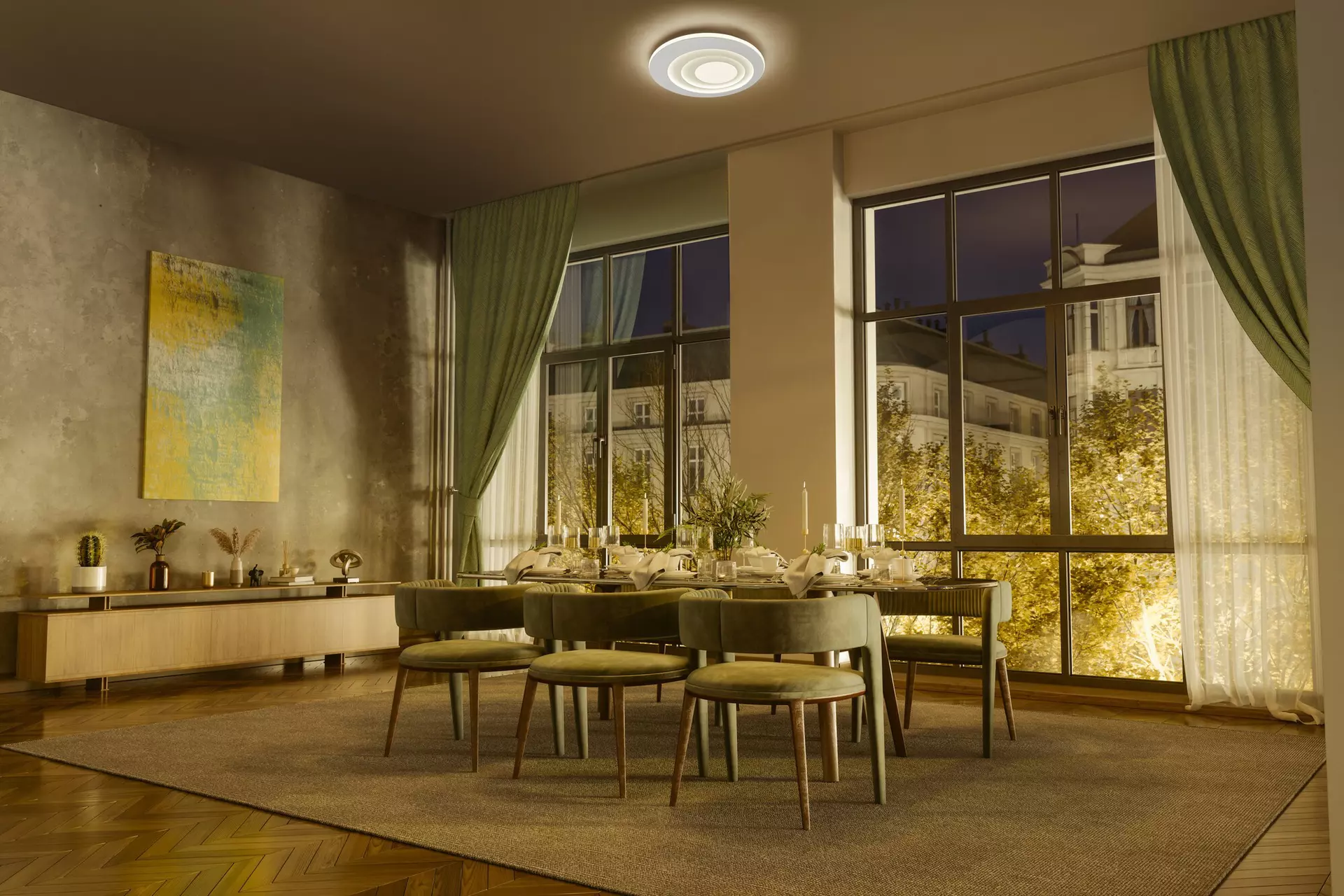 Deckenleuchte Orbis Spiral OSRAM Metall 51 x 5 x 51 cm