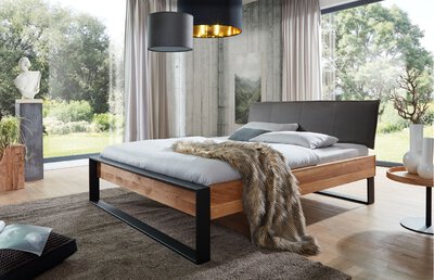 Bild von Bett ca. 188 x 110 x 212 cm Dreamoro braun