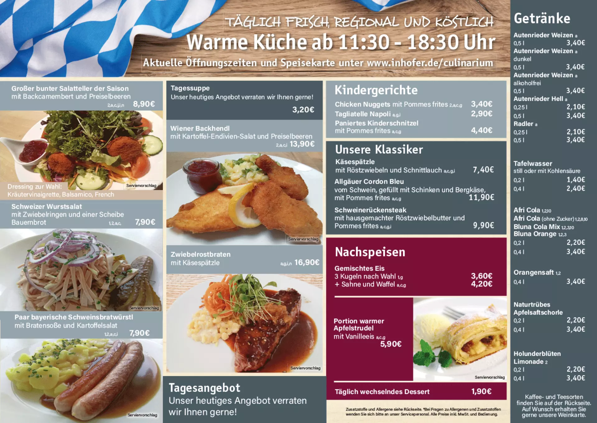Schmankerl-Wochen im culinarium bei Möbel Inhofer - jetzt zünftig schlemmen