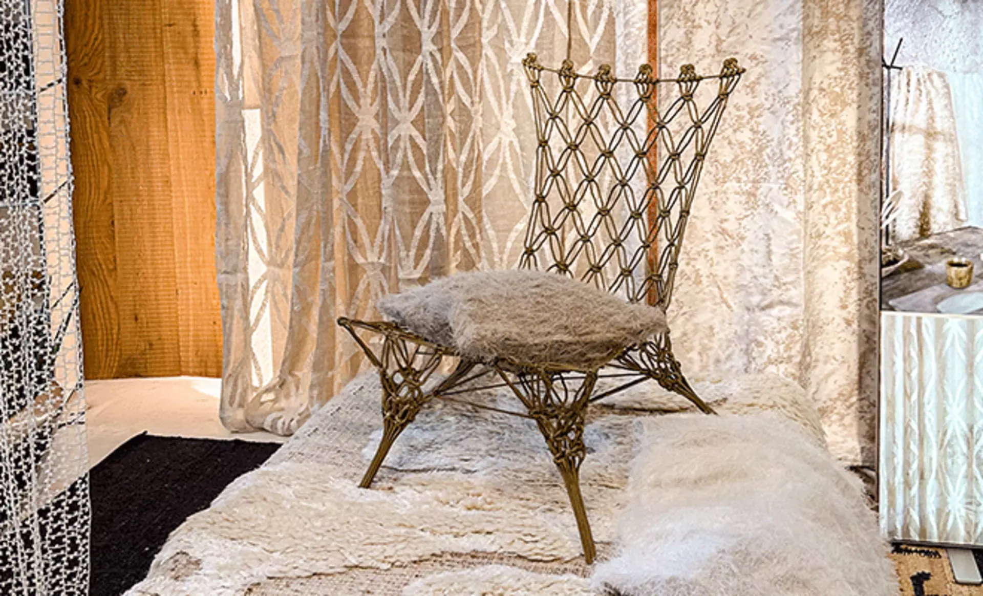 Der Knotten in der Interni-Textilabteilung als Teil der Sonderausstellung