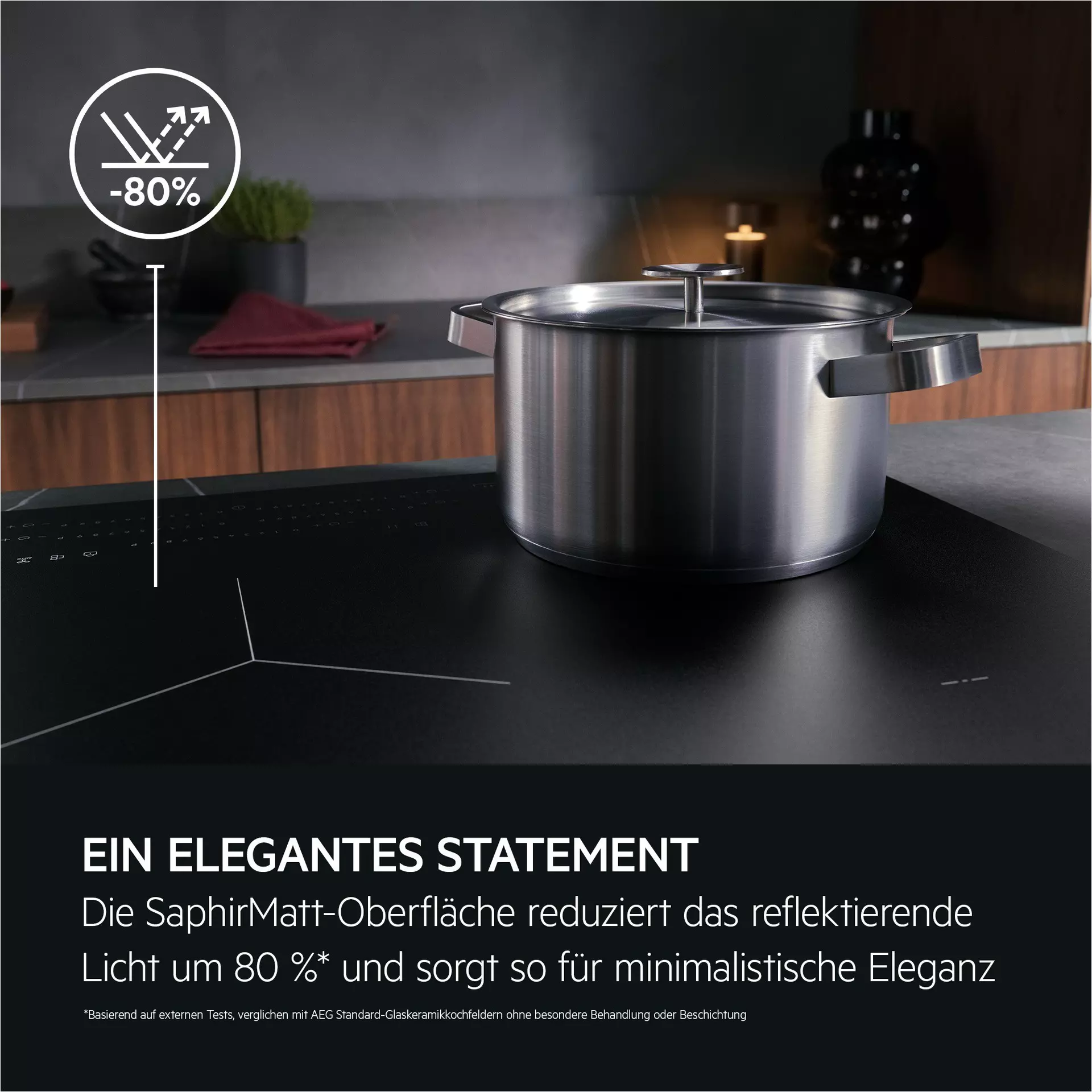 Kochfeld KID6857AS AEG Glas 80 x 4 x 52 cm