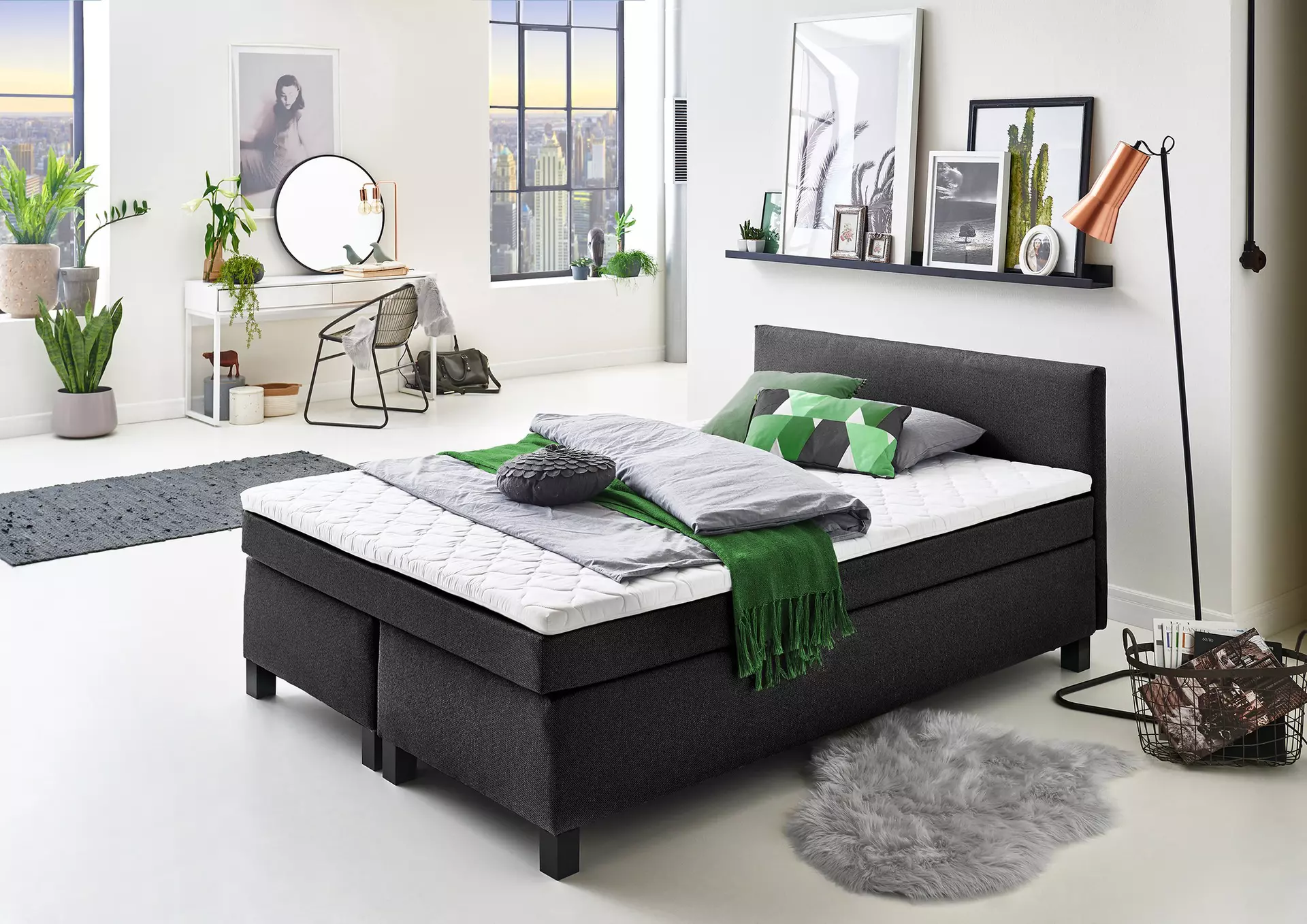 Boxspringbett BX1480 Sun Garden 160 x 87 x 207 cm