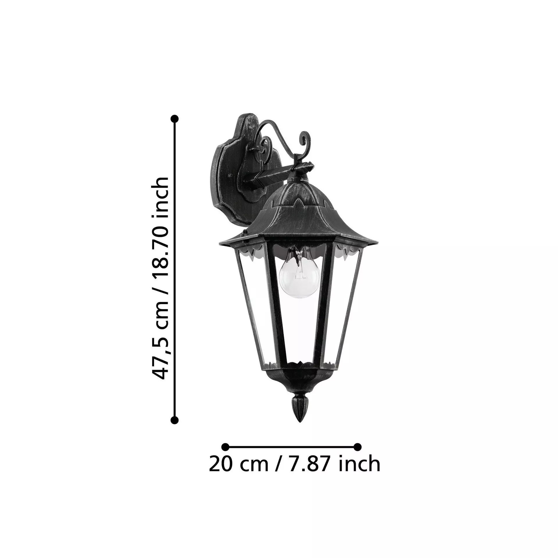 Wand-Aussenleuchte NAVEDO Eglo Metall 28 x 47 x 20 cm