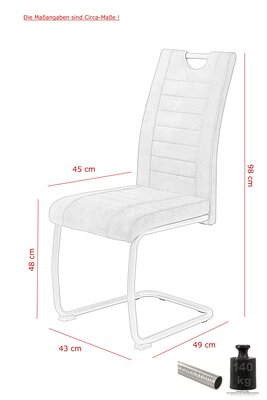 5. Bild von Freischwingerstuhl Textil Dinett
