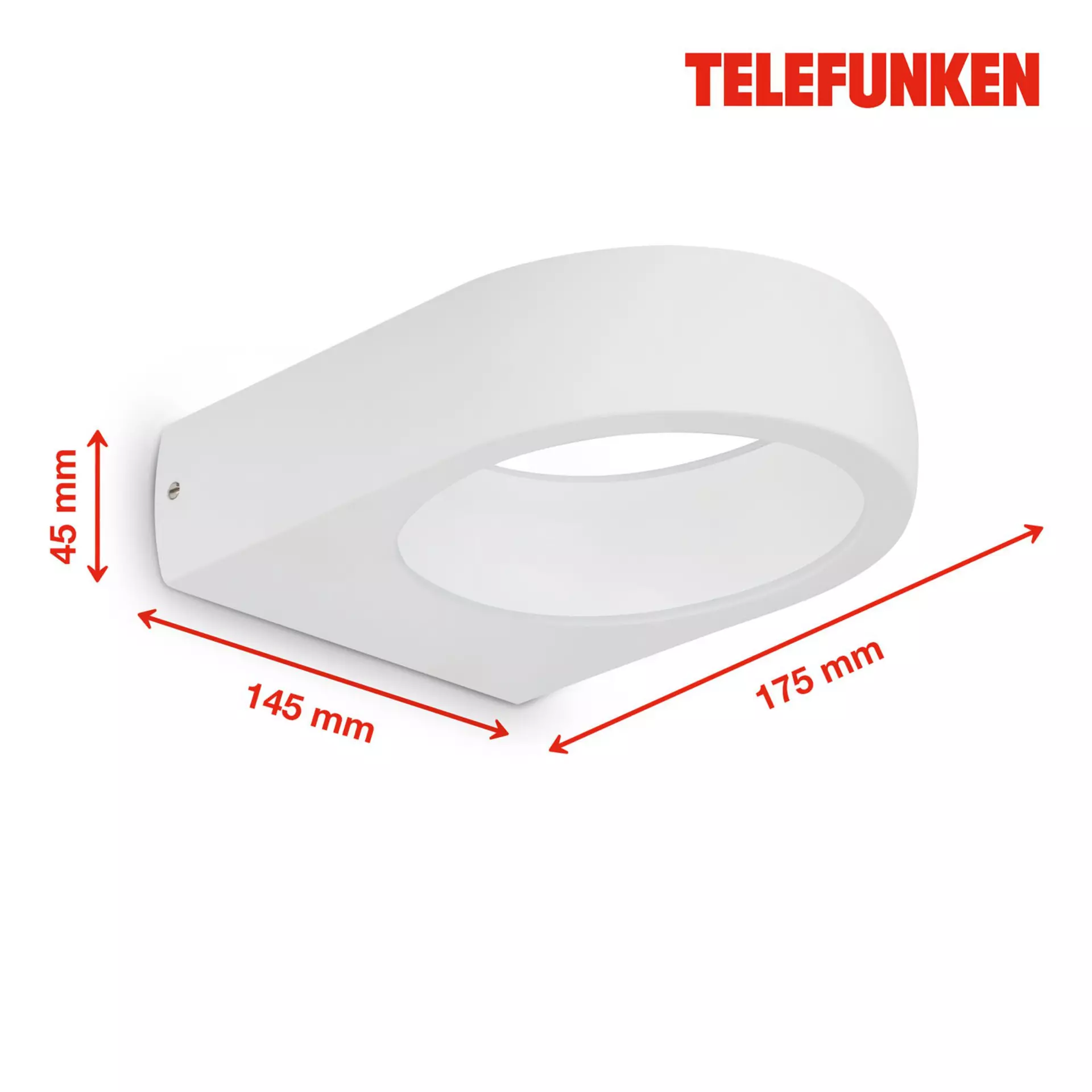 Wand-Aussenleuchte TELEFUNKEN Außenleuchte Telefunken Metall 14 x 4 x 17 cm