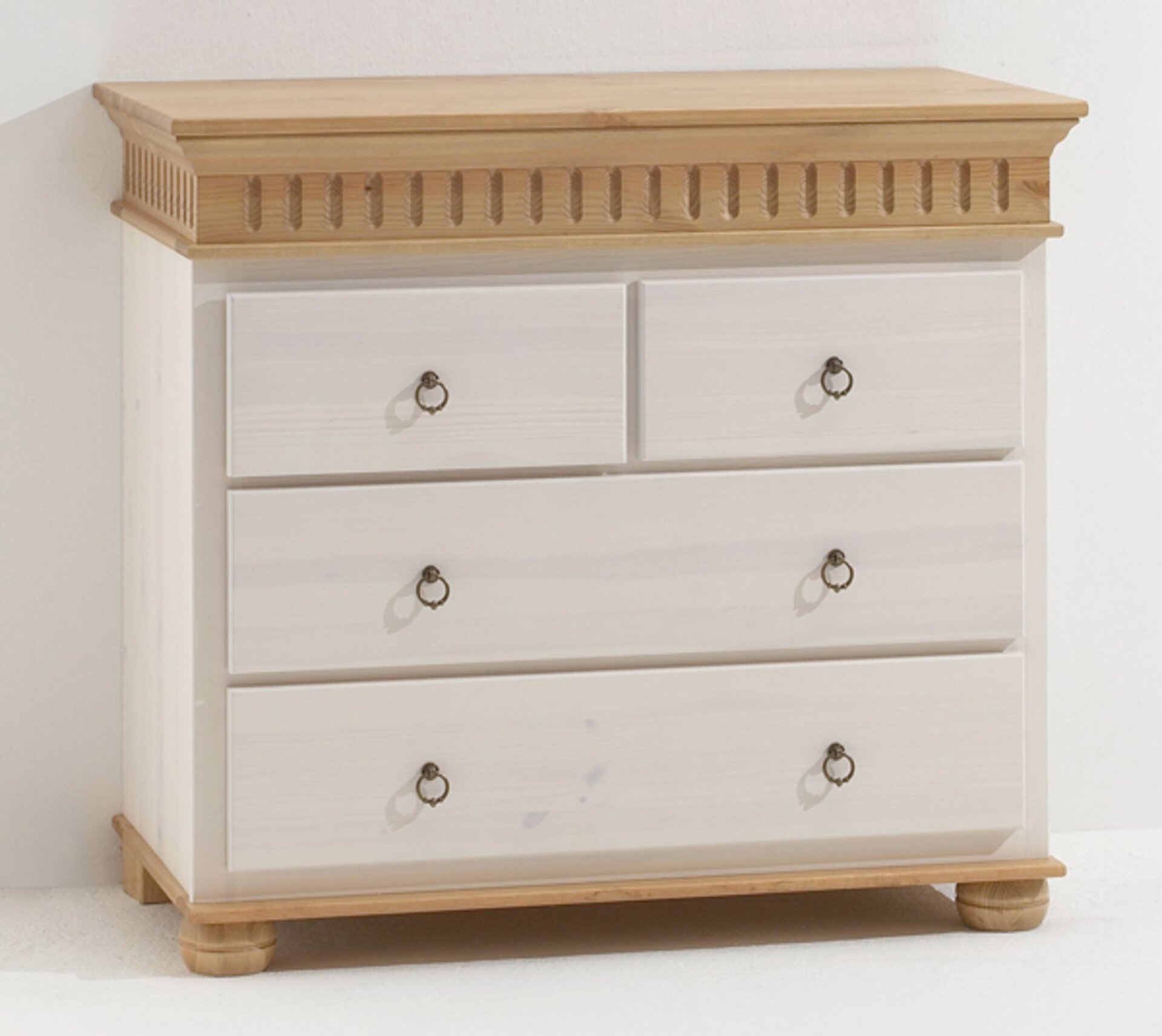 Kommode HELSINKI Dreamoro Holzwerkstoff weiß ca. 95x87x50 cm | Möbel