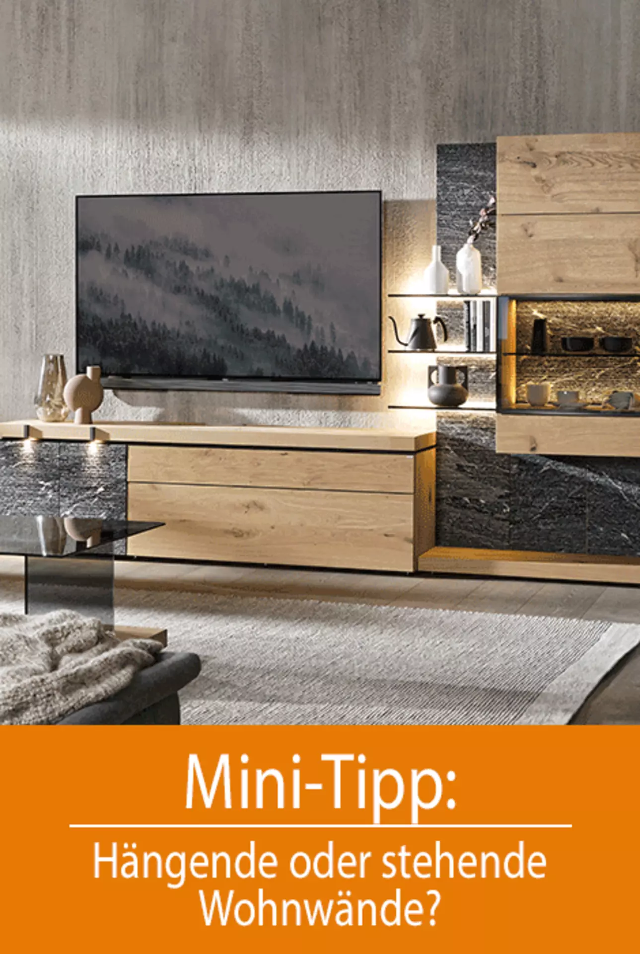 Hängende oder stehende Wohnwände für das Wohnzimmer?