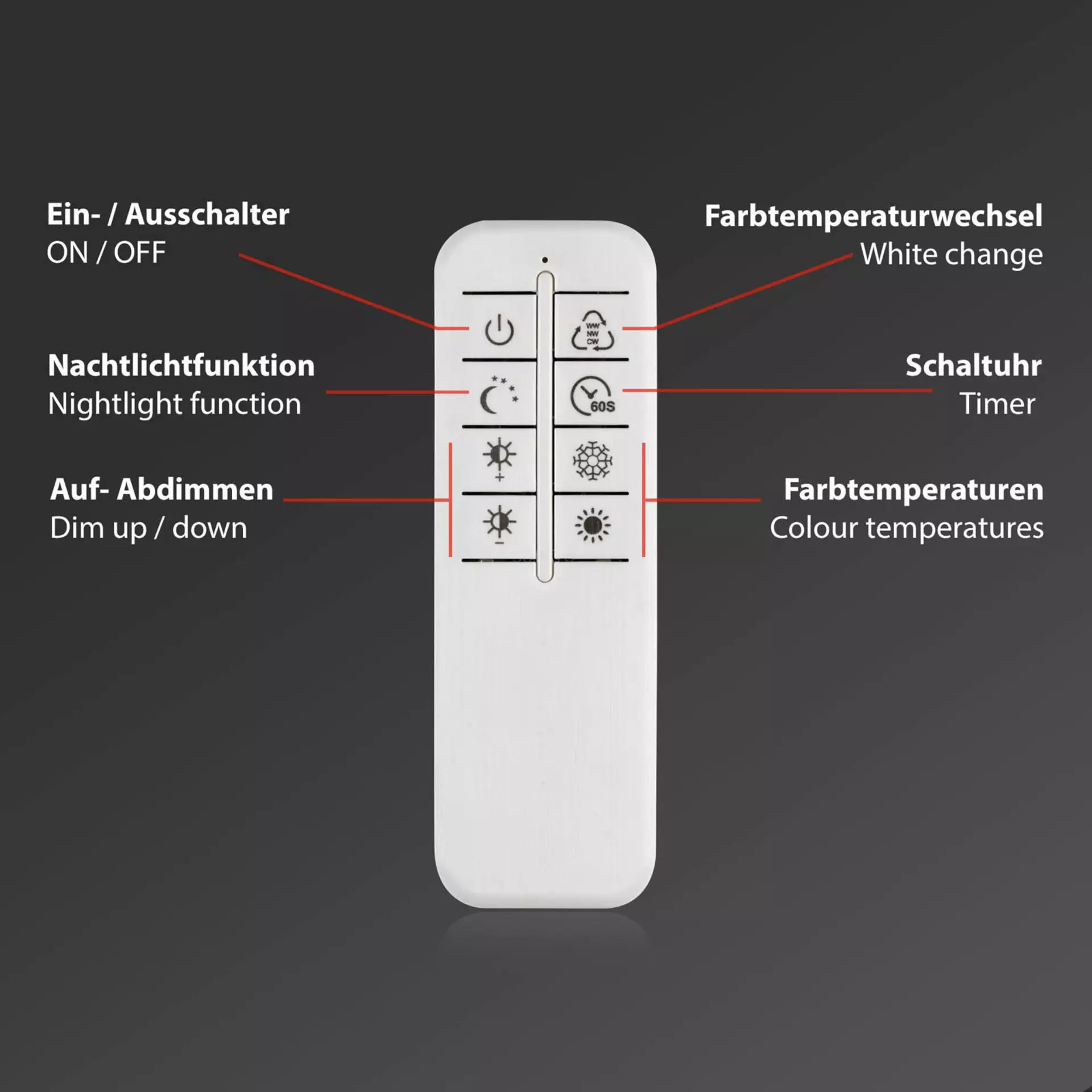 Deckenleuchte FRAME PRO LUX Briloner Metall 6 x 