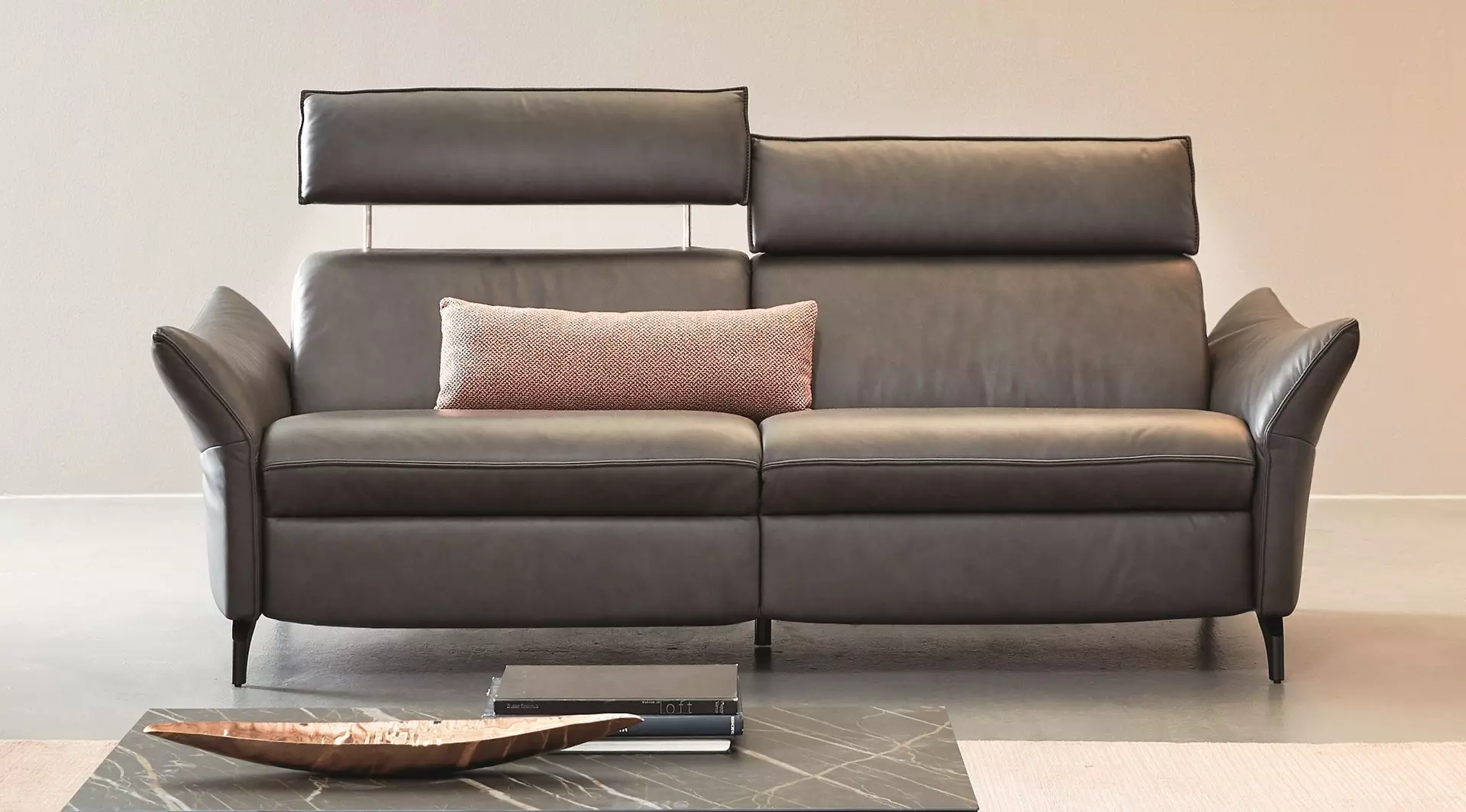 Sofa 2,5-Sitzer 1926 Himolla Leder 95 x 92 x 194 cm