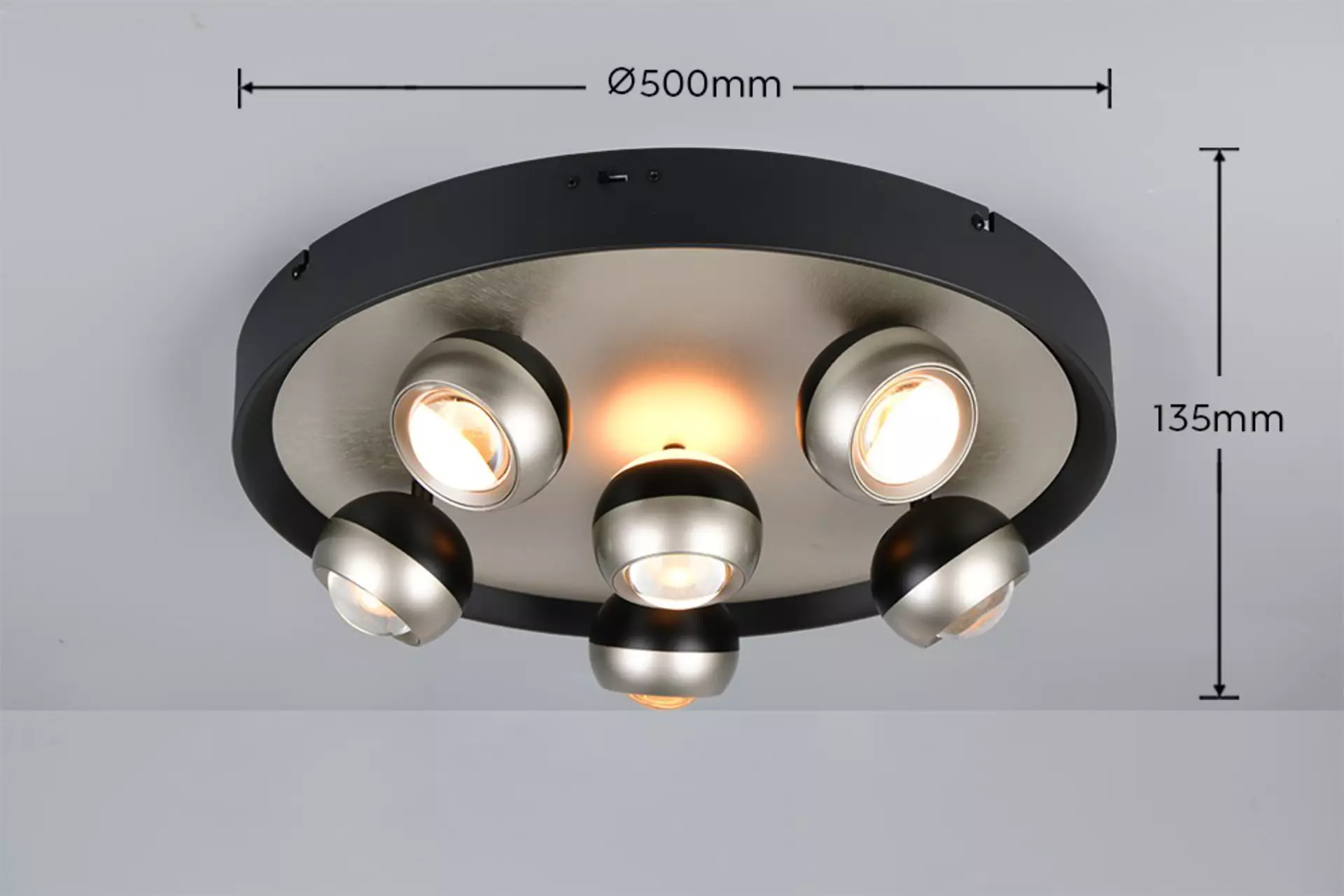 Deckenleuchte Orbit - SELECT Trio Leuchten Metall 50 x 14 x 50 cm