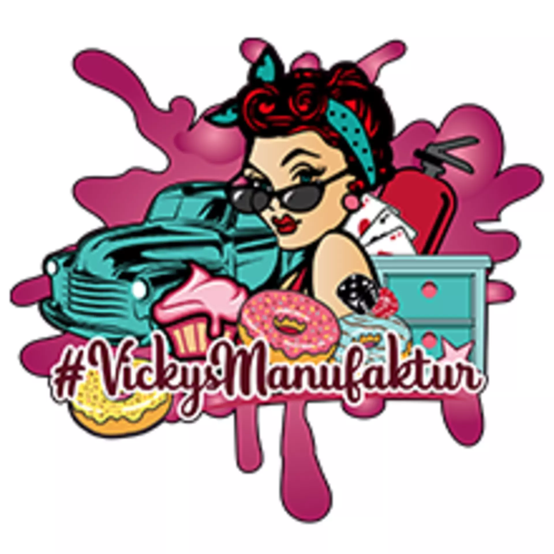 Vickys Manufaktur beim US-Car Treffen bei Möbel Inhofer in Senden