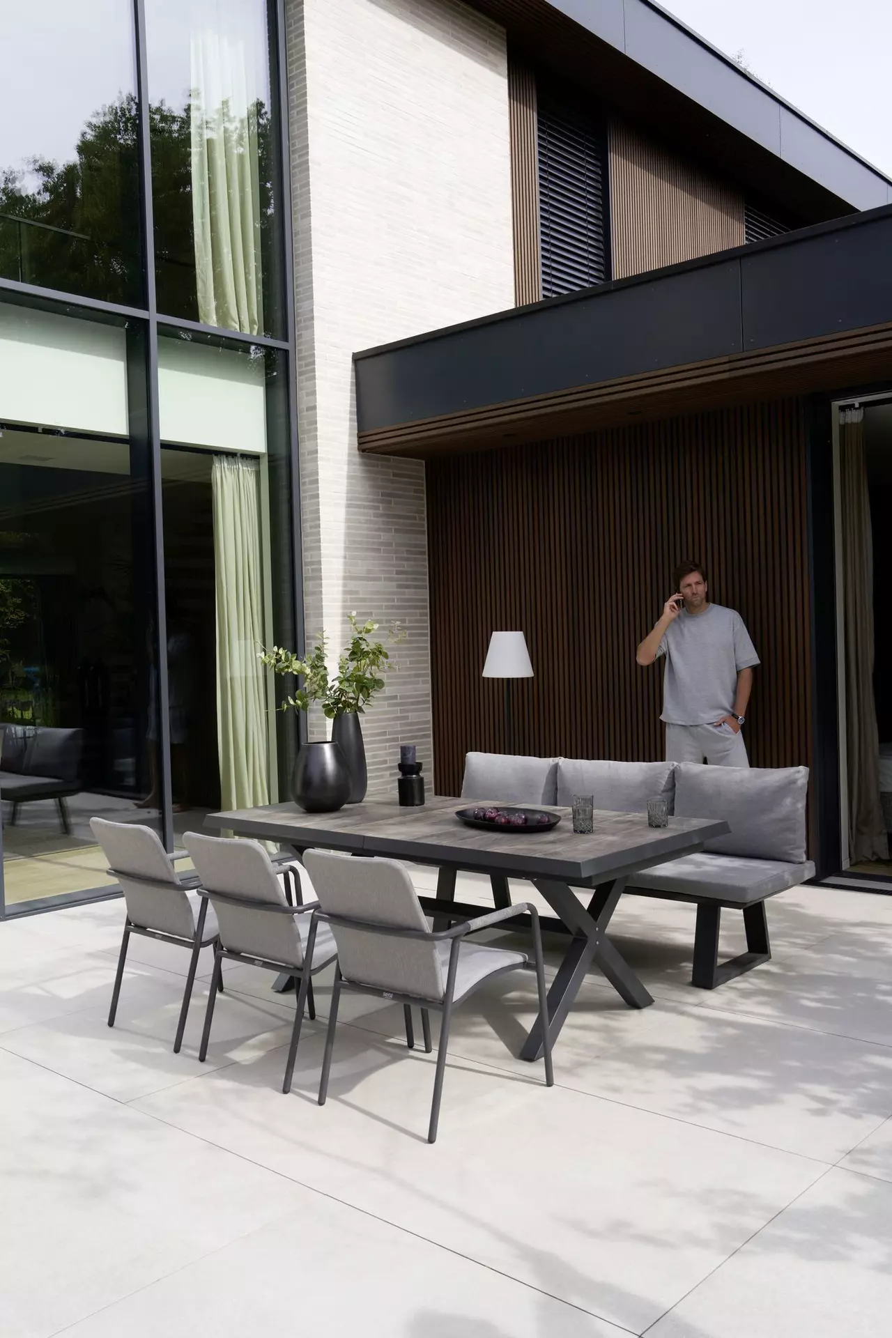 Stapelstuhl REPTON Outdoor Textil 65 x 86 x 57 cm