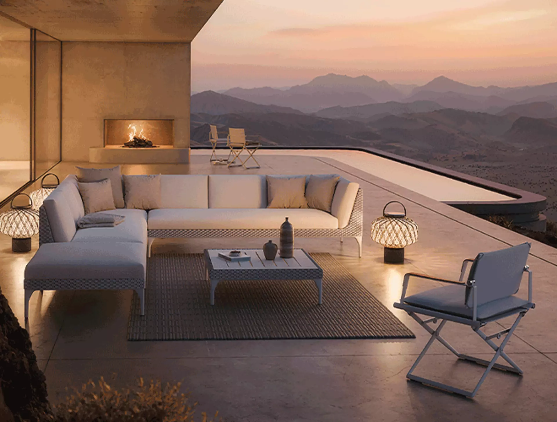 Das moderne Outdoor-Sofa MU von Dedon