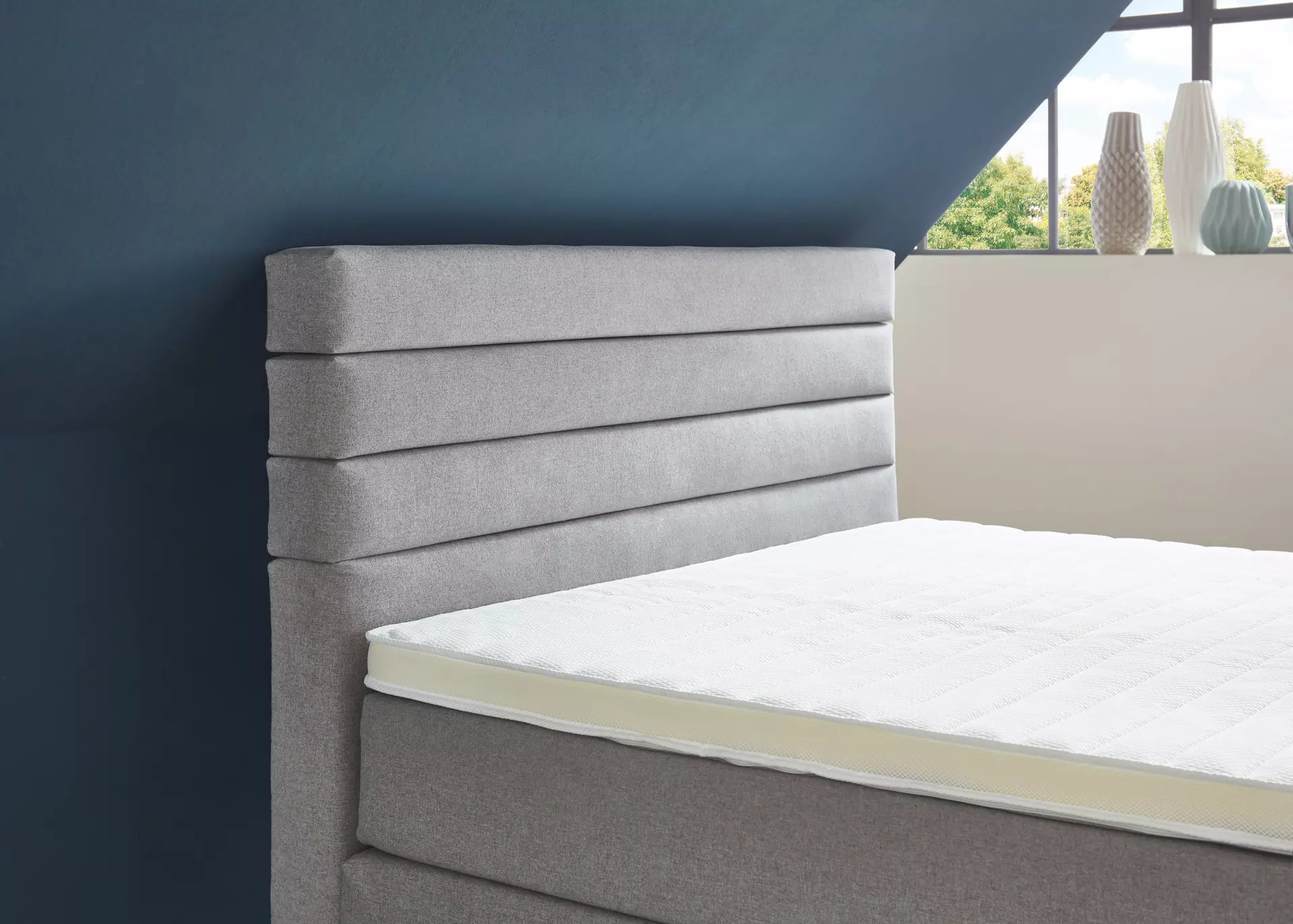 Boxspringbett KOKOMO Sun Garden Textil 140 x 110 x 211 cm