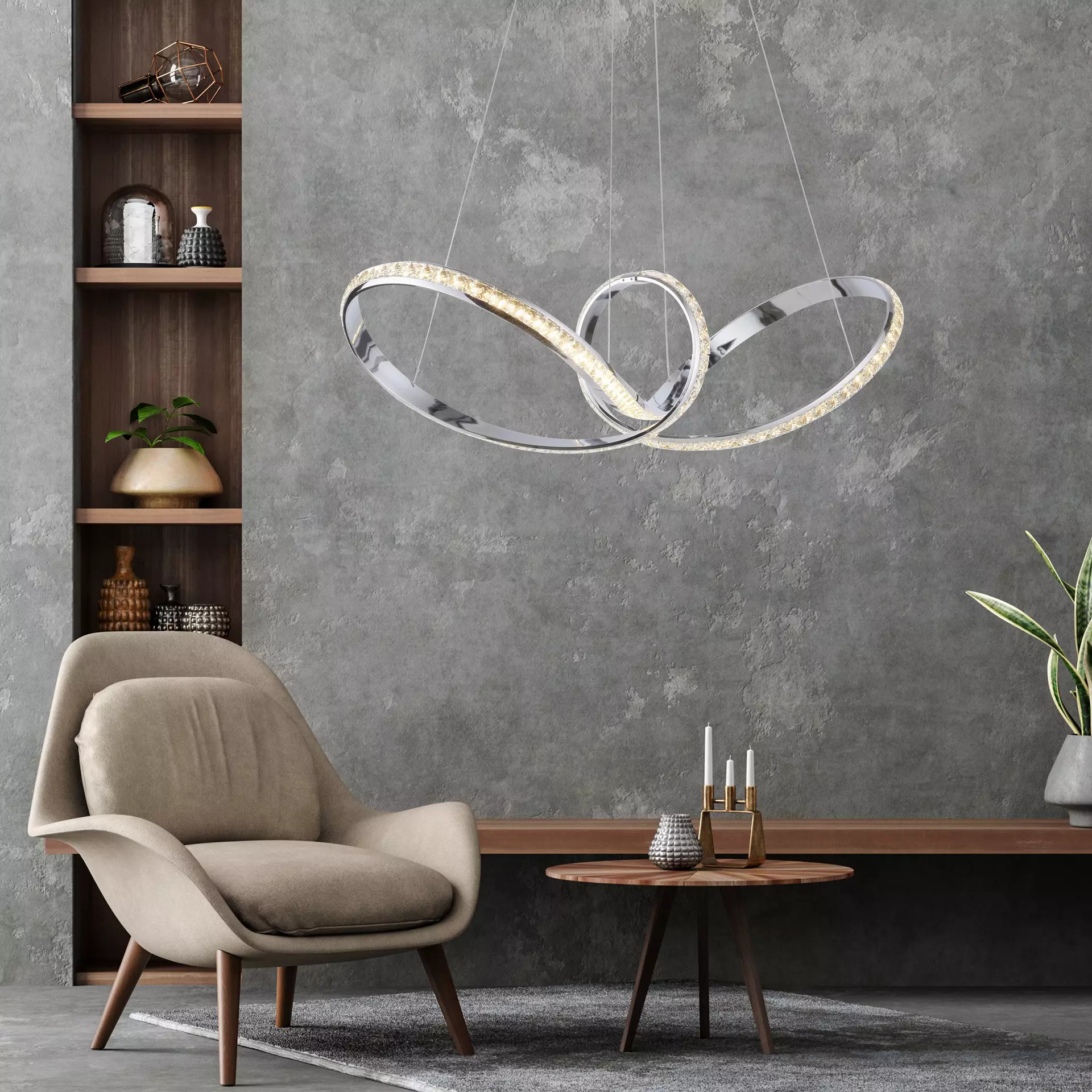 Hängeleuchte TANJA Paul Neuhaus Metall 35 x 120 x 94 cm