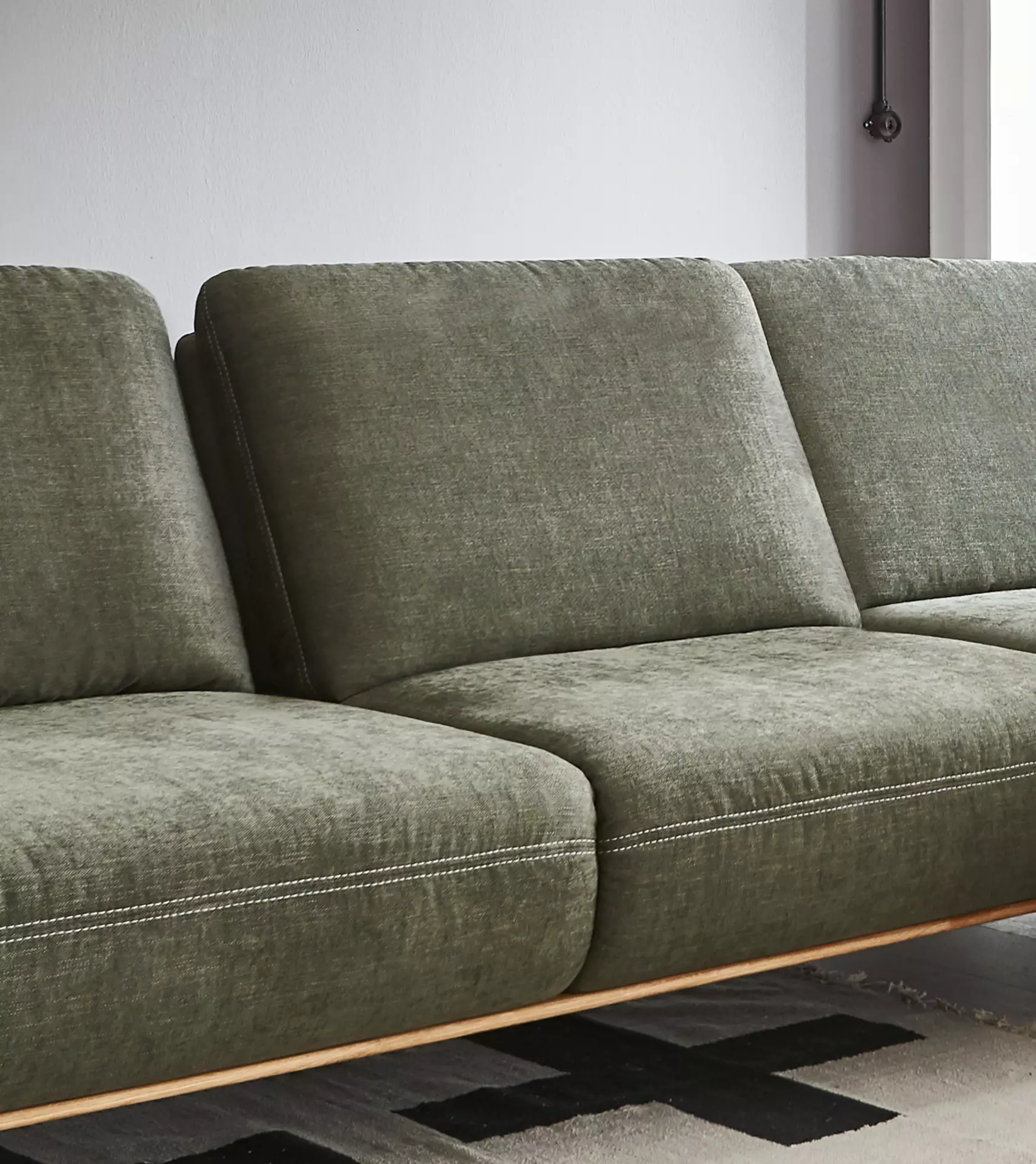 Polstergarnitur ZE-EM18063 Systempolster Textil 187 x 89 x 322 cm