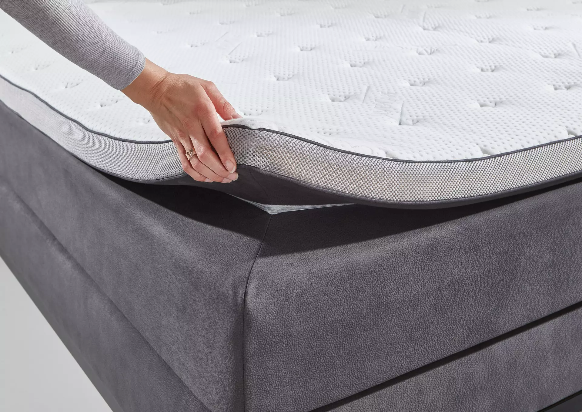 Boxspringbett BX2180 BXSet 180X200 MT L 50407-700 Sun Garden Textil 180 x 104 x 214 cm