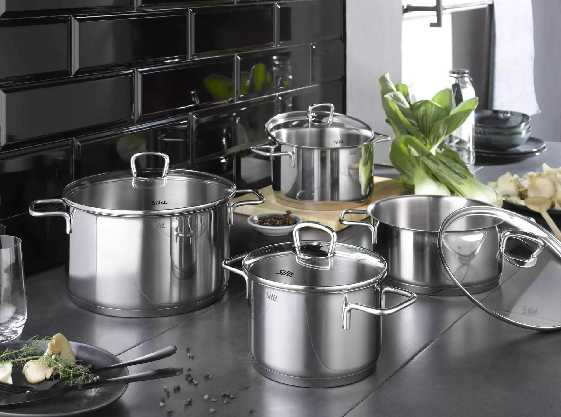 Topf-Set Alicante Silit Metall 30 x 22 x 52 cm