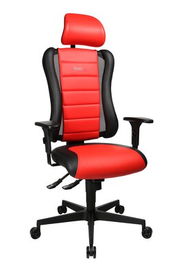 Bild von Büro-Drehstuhl Kunststoff rot Topstar