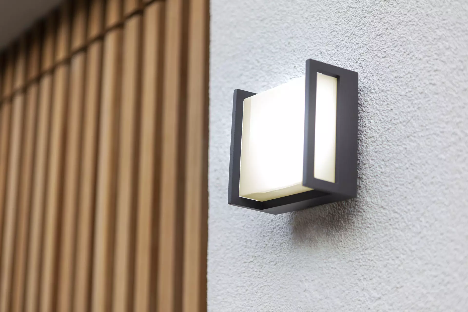 Wand-Aussenleuchte QUBO Eco-Light Metall 7 x 14 x 14 cm