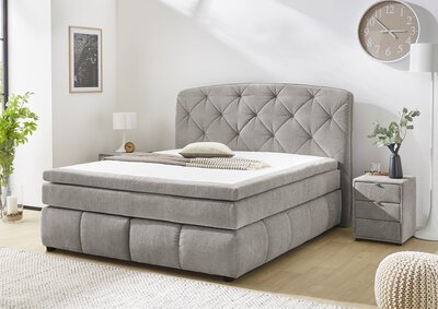 Bild von Boxspringbett ca. 226 x 135 x 190 cm Dreamoro grau