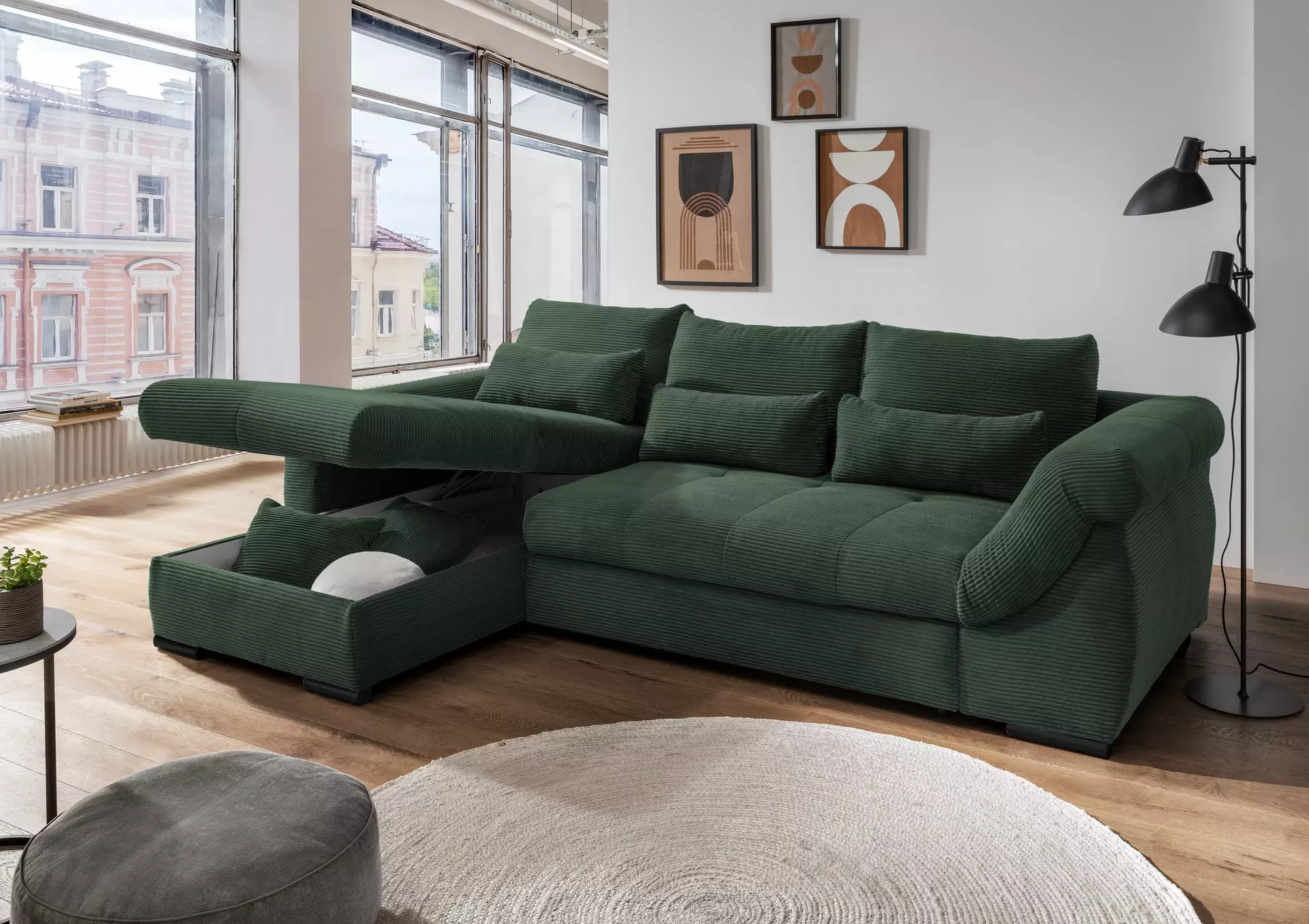 Polstergarnitur FEDERICO CELECT Textil 188 x 72 x 302 cm