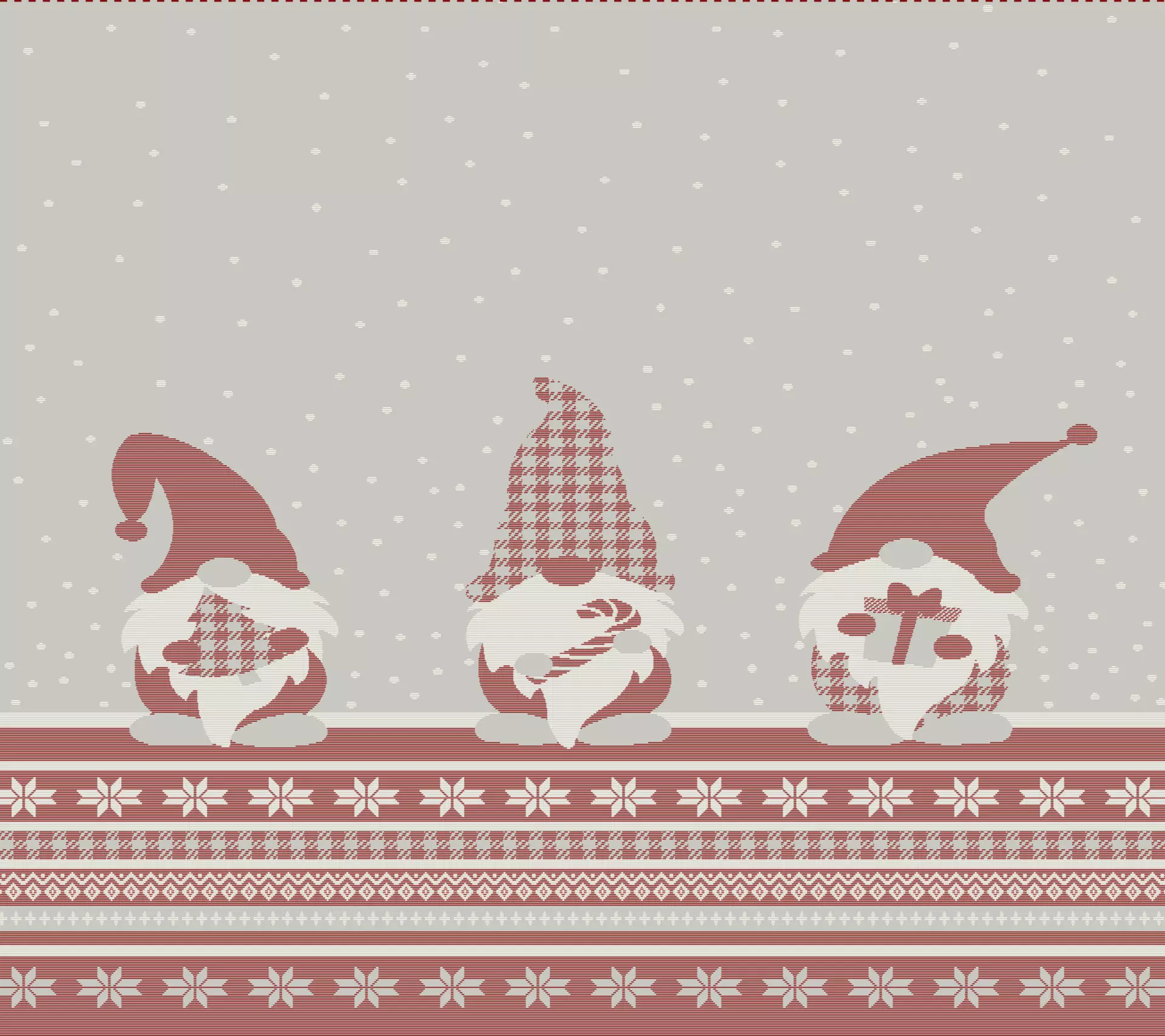 Plaid Wichtel  x-mas BIEDERLACK Textil 130 x 170 cm