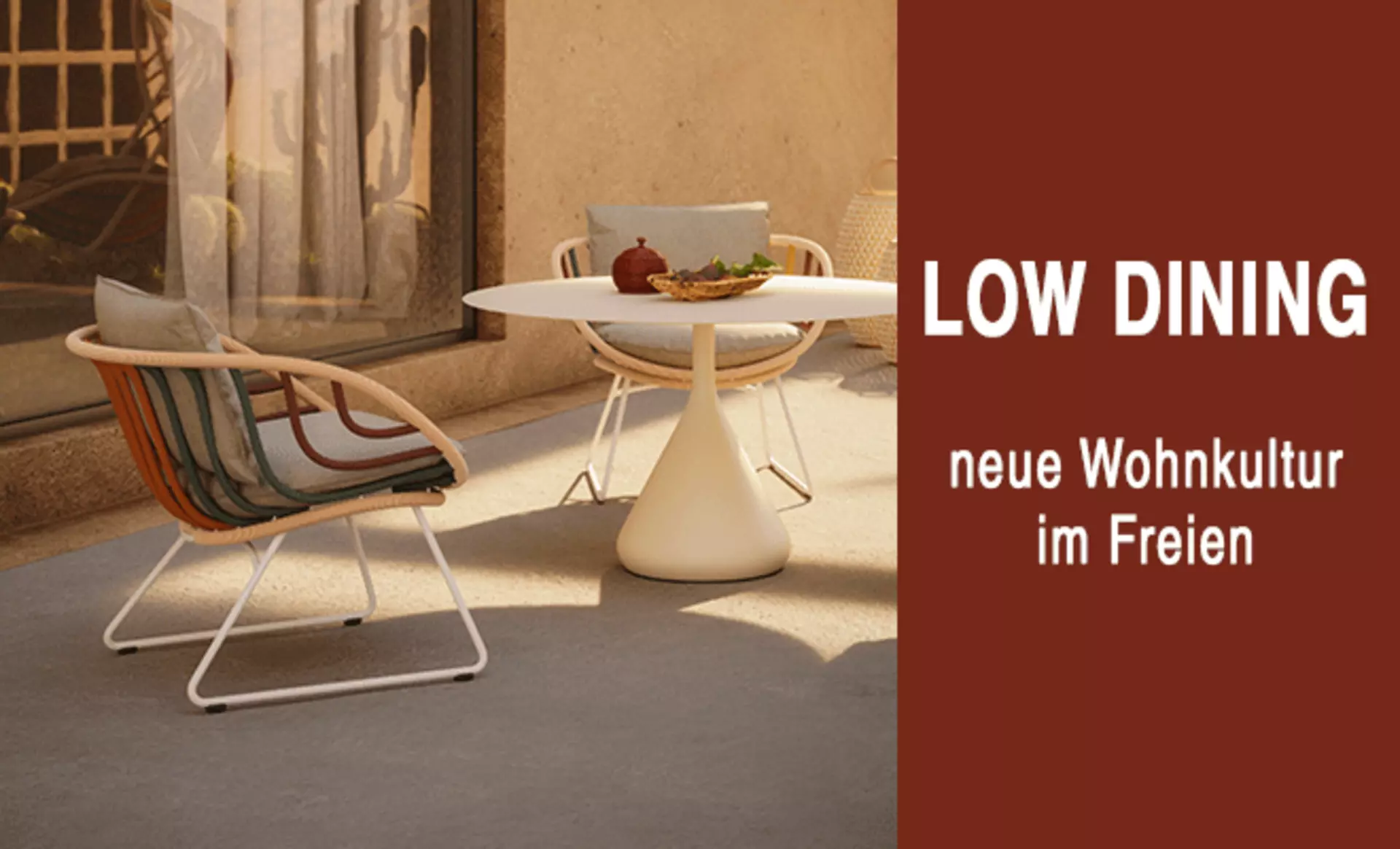 Low Dining - neue Wohnkultur im Freien. Jetzt den Inspirationsbeitrag von interni by inhofer entdecken