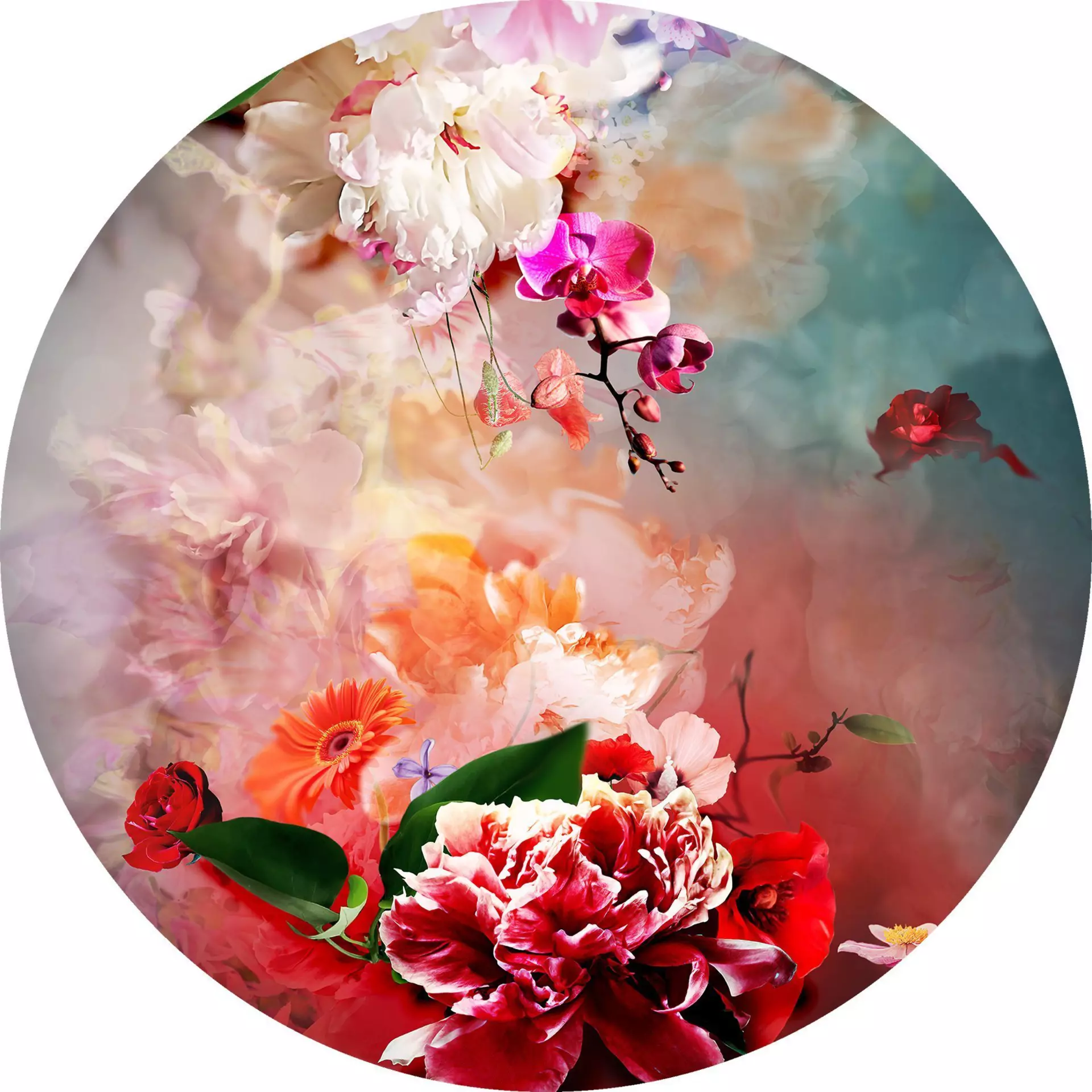 Bild Colourful Baroque Flowermix III Pro-Art Glas 30 x 30 x 1 cm