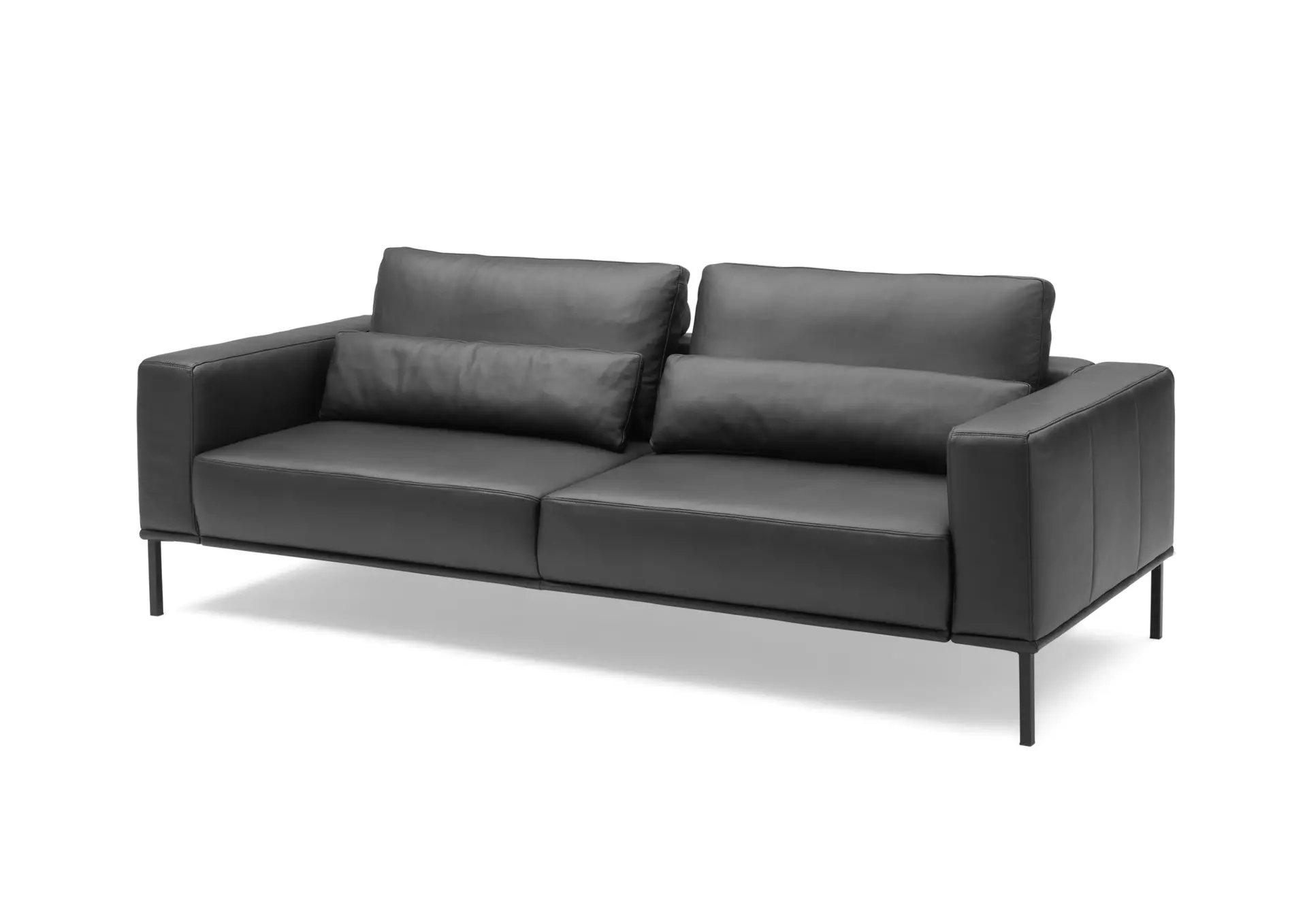 Sofa 2,5-Sitzer JustB! PM100 Musterring Leder 107 x 67 x 202 cm