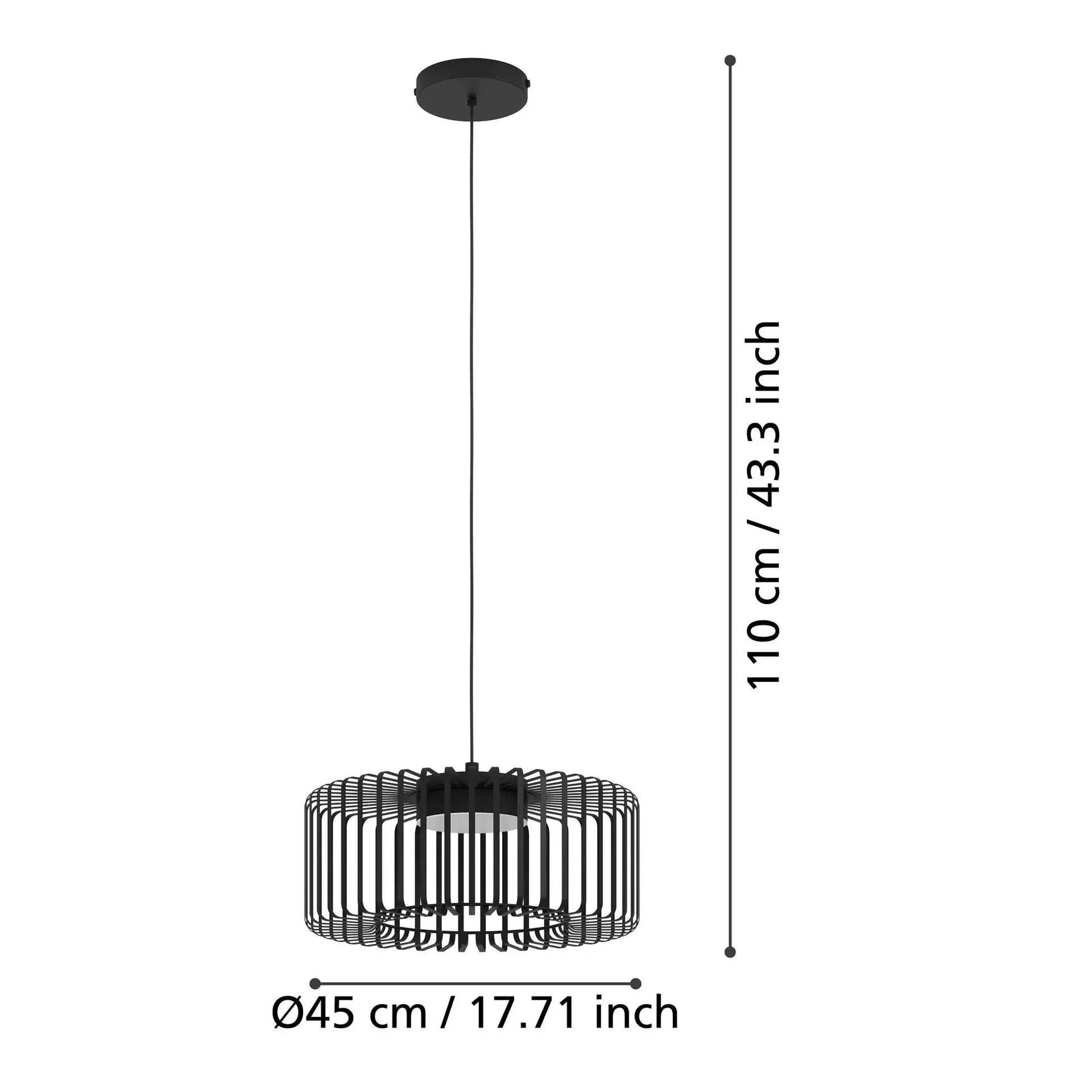 Hängeleuchte GINESTRONE-Z Eglo Metall 45 x 110 x 45 cm