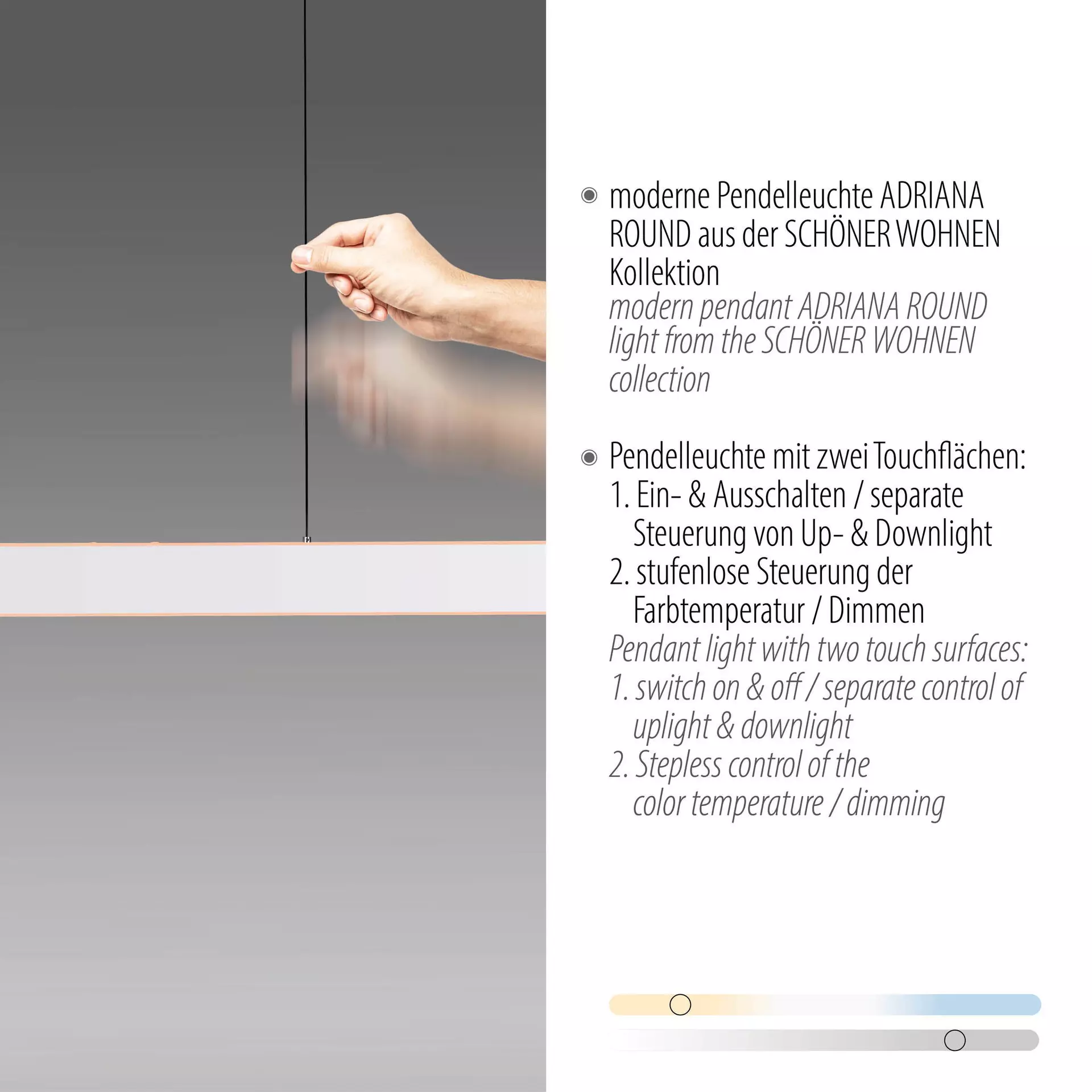 Hängeleuchte SW ADRIANA ROUND SCHÖNER WOHNEN-Kollektion Metall 5 x 180 x 160 cm