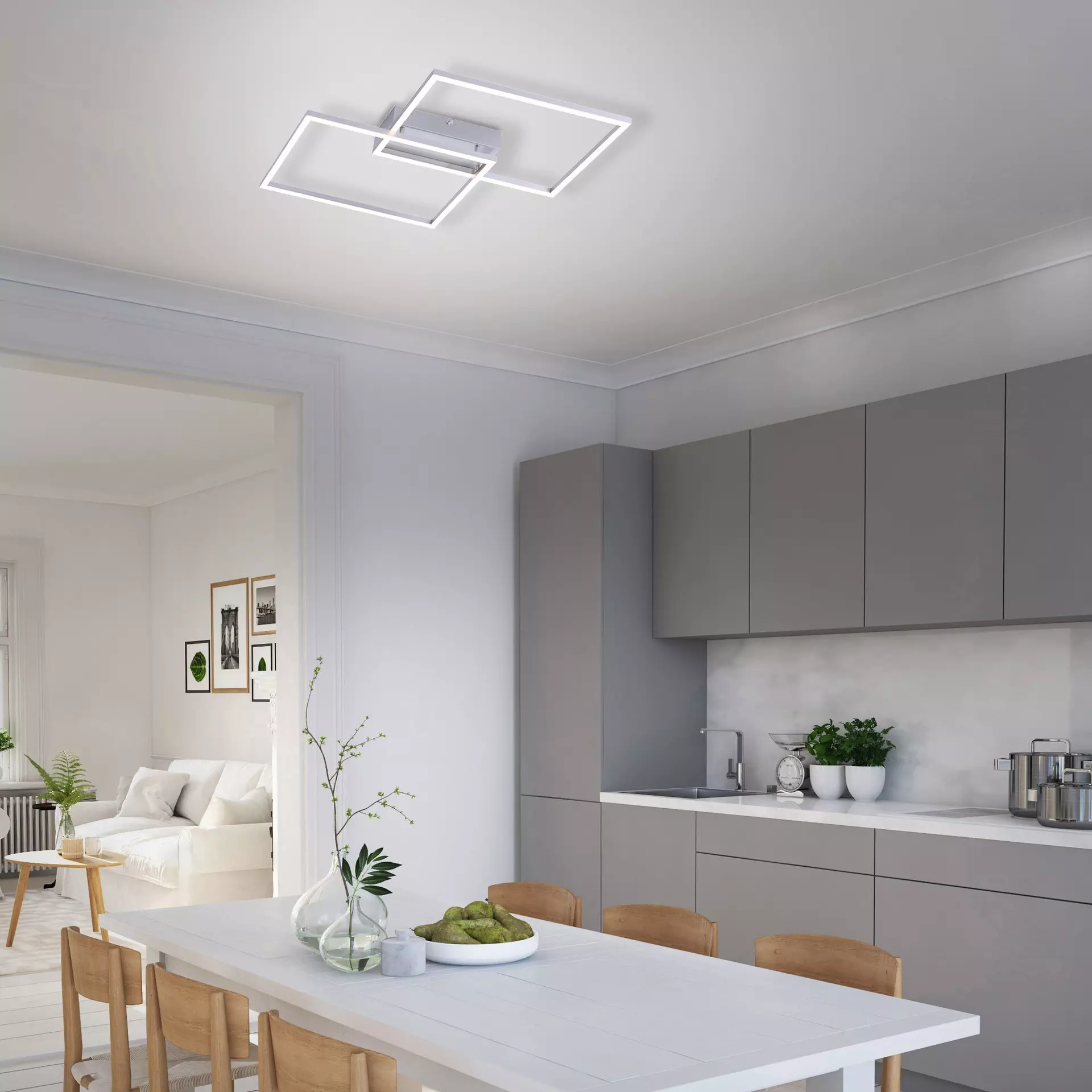 Deckenleuchte IVEN JUST LIGHT Metall 56 x 7 x 75 cm