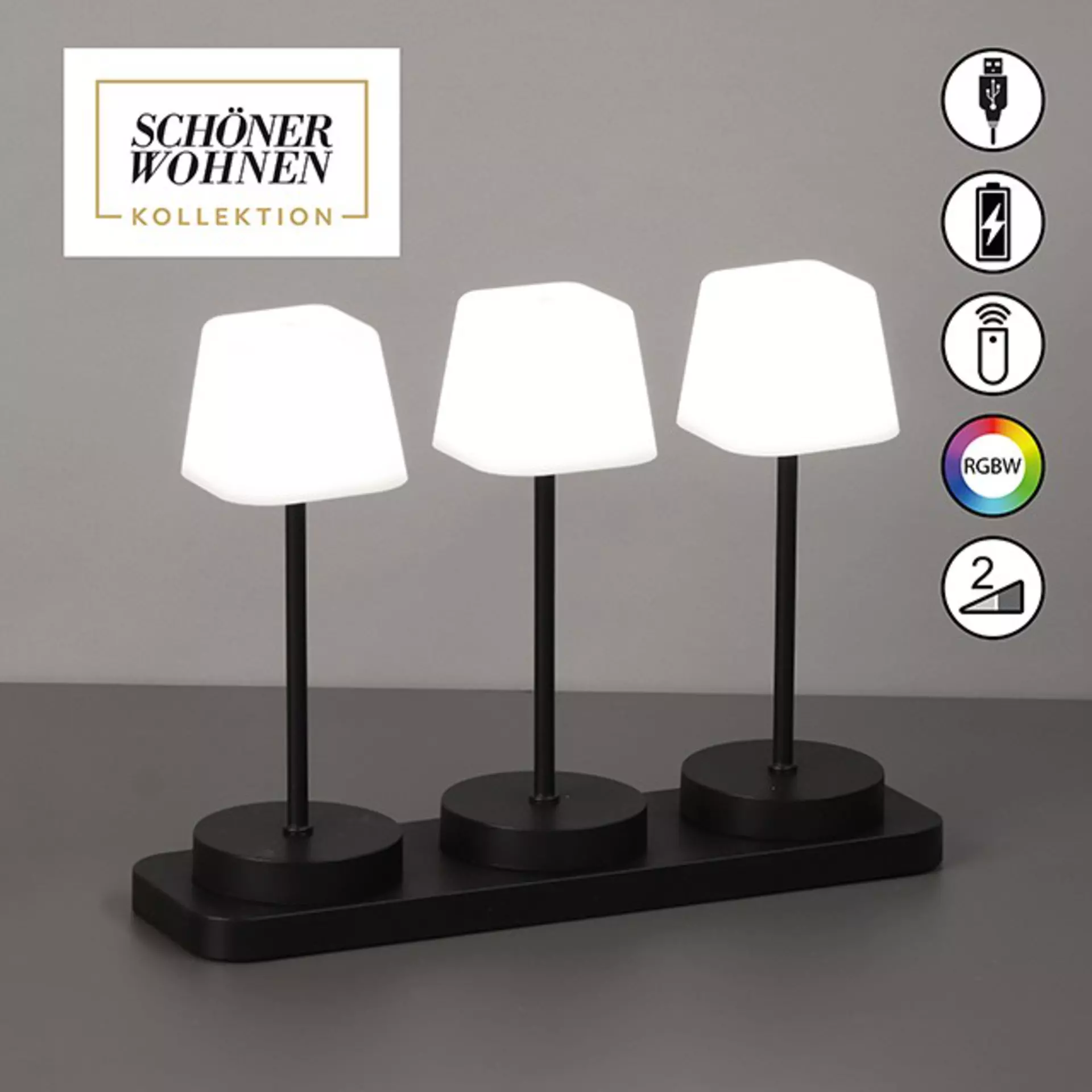 Tischleuchte Mini Talent SCHÖNER WOHNEN-Kollektion Kunststoff 9 x 22 x 30 cm