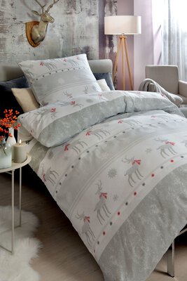 Bild von Flanell-Bettwäsche Casa Nova grau