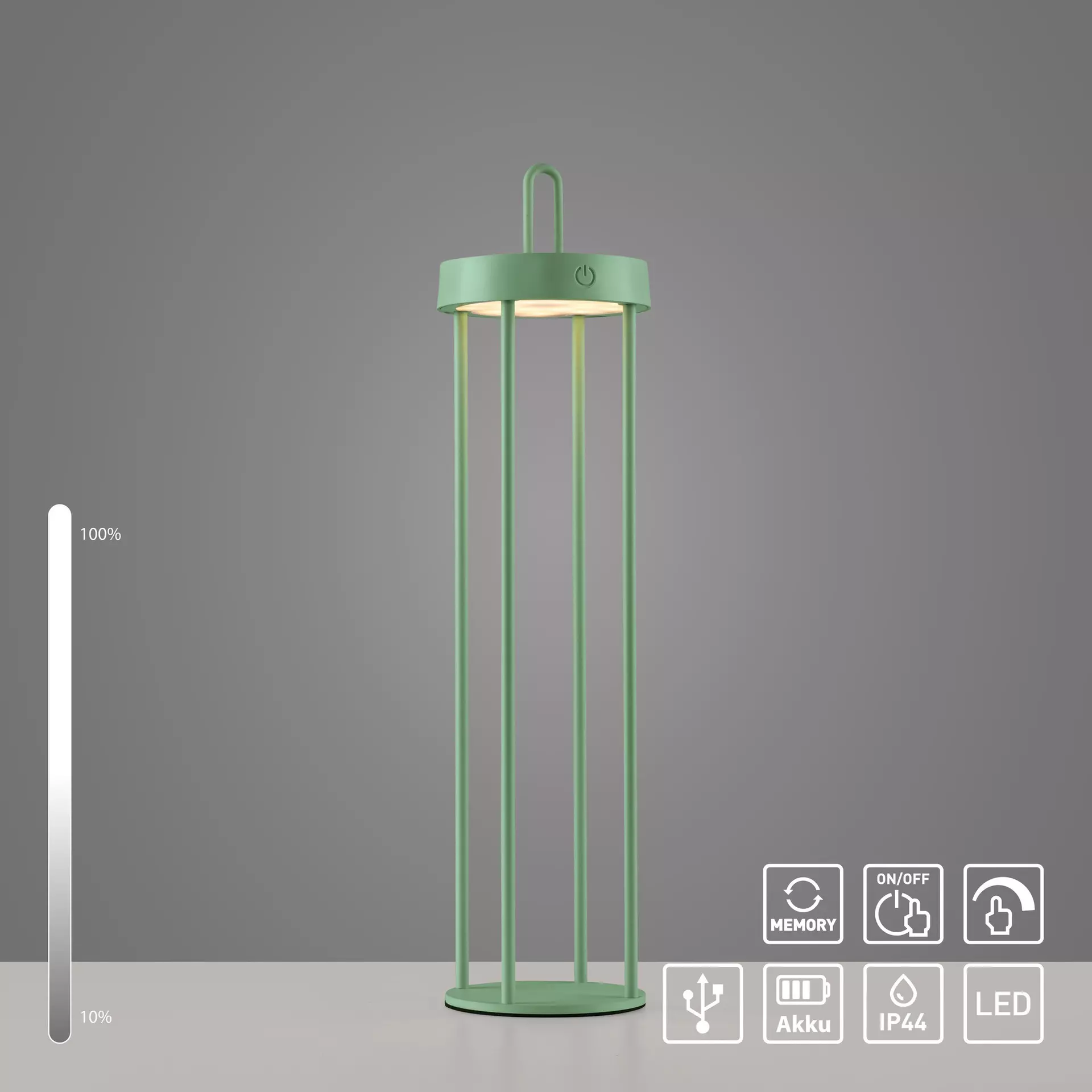 Tischleuchte ANSELM JUST LIGHT Metall 12 x 50 x 12 cm
