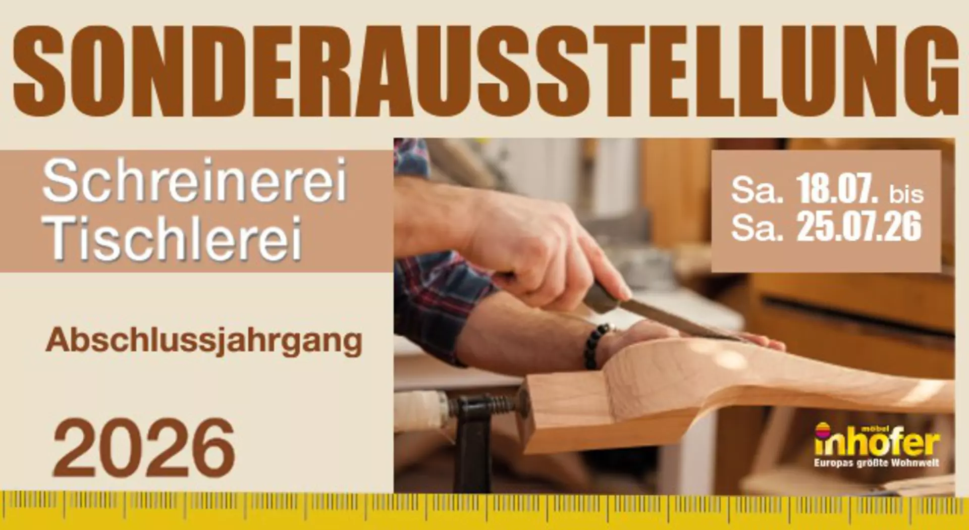 Jetzt große GesellenStücke-Sonderausstellung bei Möbel Inhofer