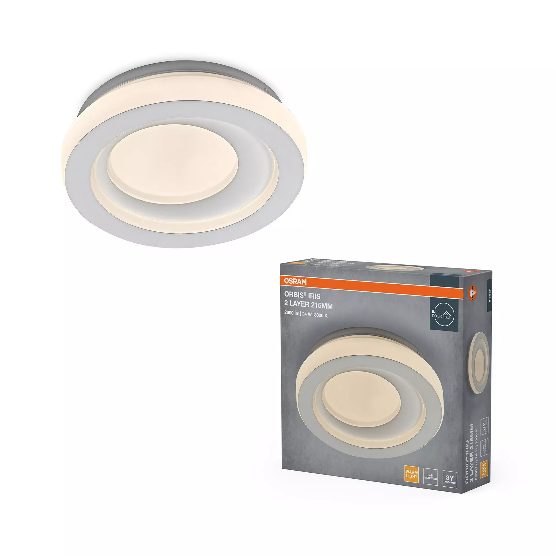 Deckenleuchte Orbis Essential 2Layer OSRAM Metall 