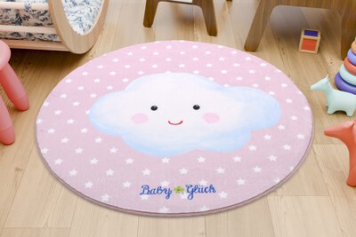 3. Bild von Kinderteppich ca. 100 x 100 cm rosa